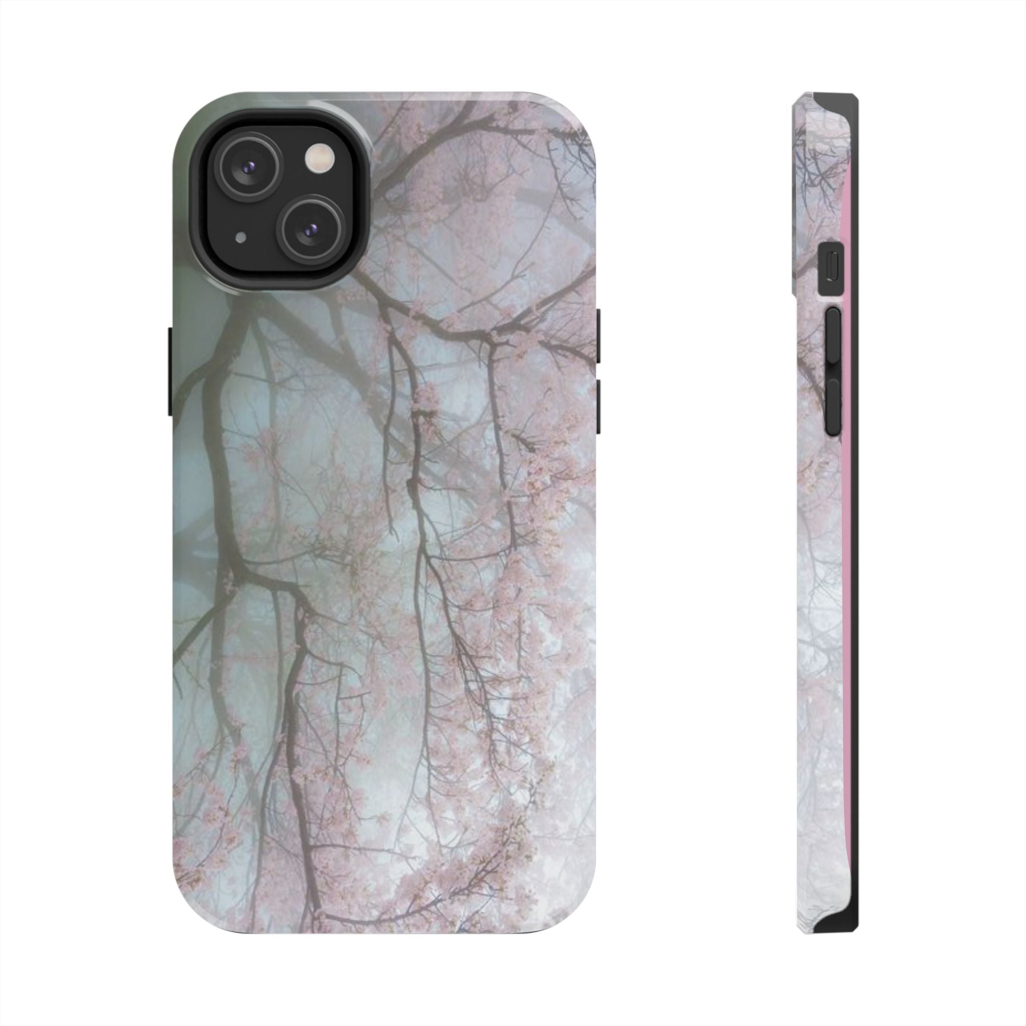Foggy Cherry Blossom Cyber Phone Case  - Tough Impact-Resistant Case