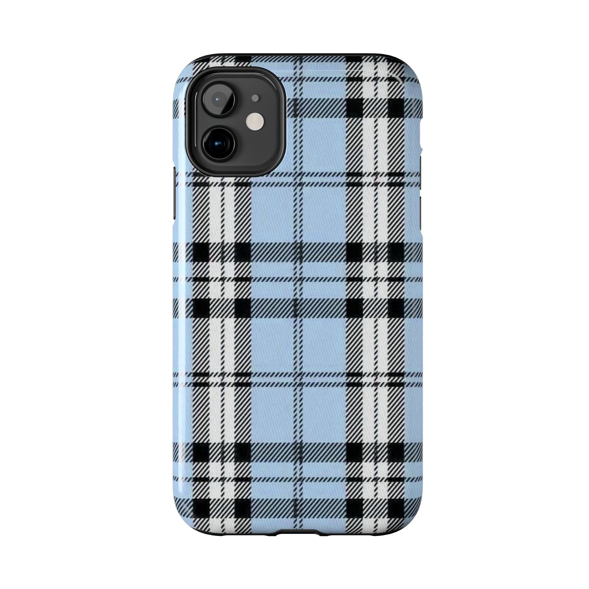 Light Baby Blue Gingham Plaid Phone Case