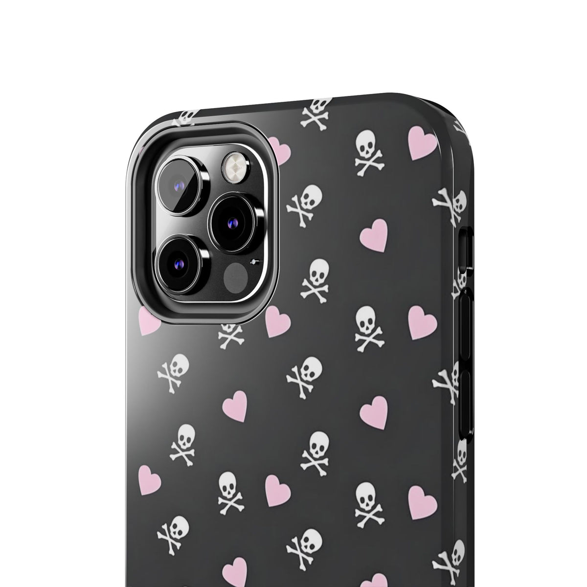 Cute Skulls and Hearts Phone Case  - Tough Impact-Resistant Case
