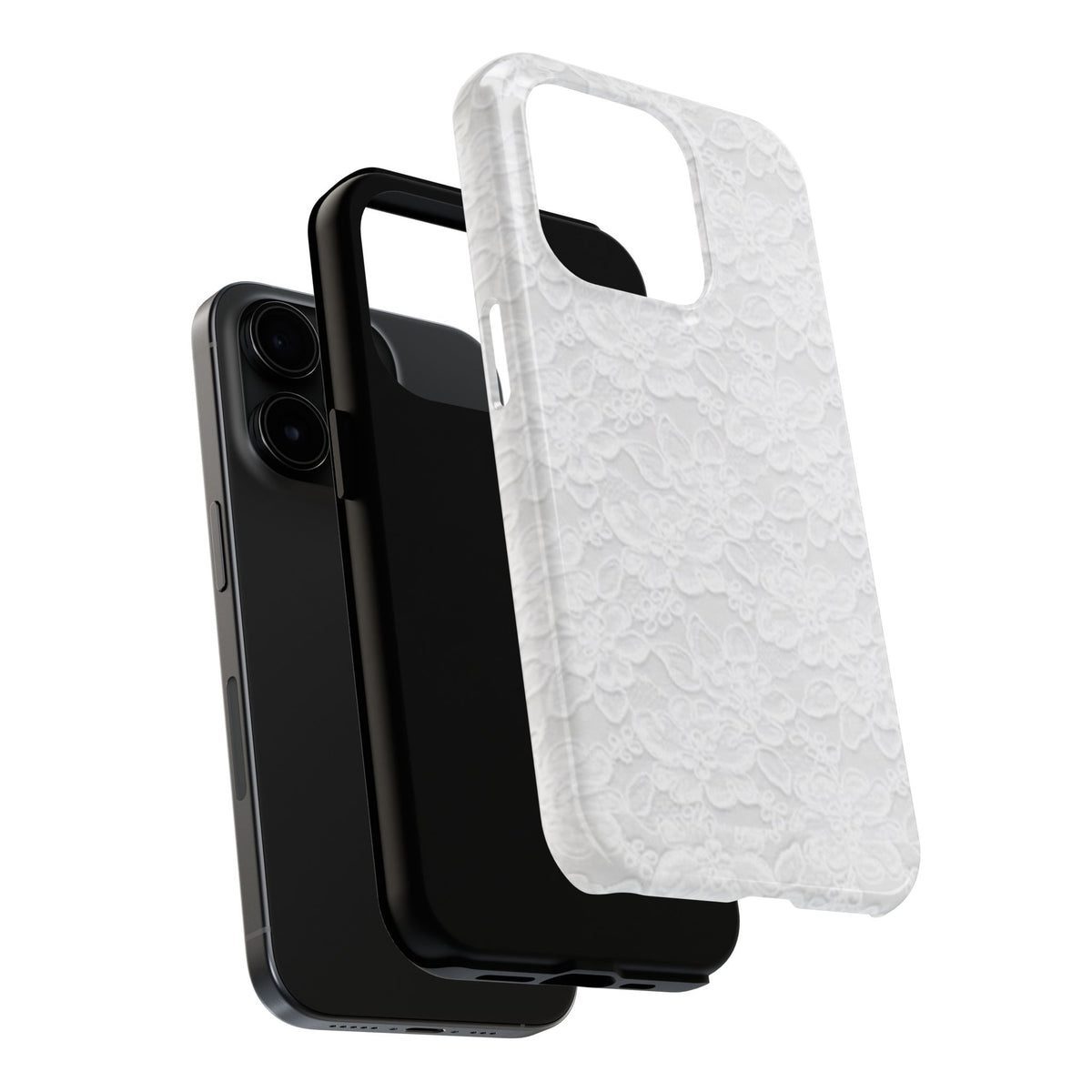 White Lace Coquette Phone Case