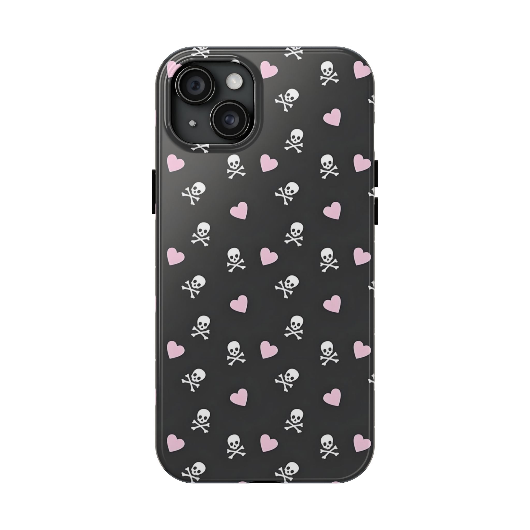 Cute Skulls and Hearts Phone Case  - Tough Impact-Resistant Case