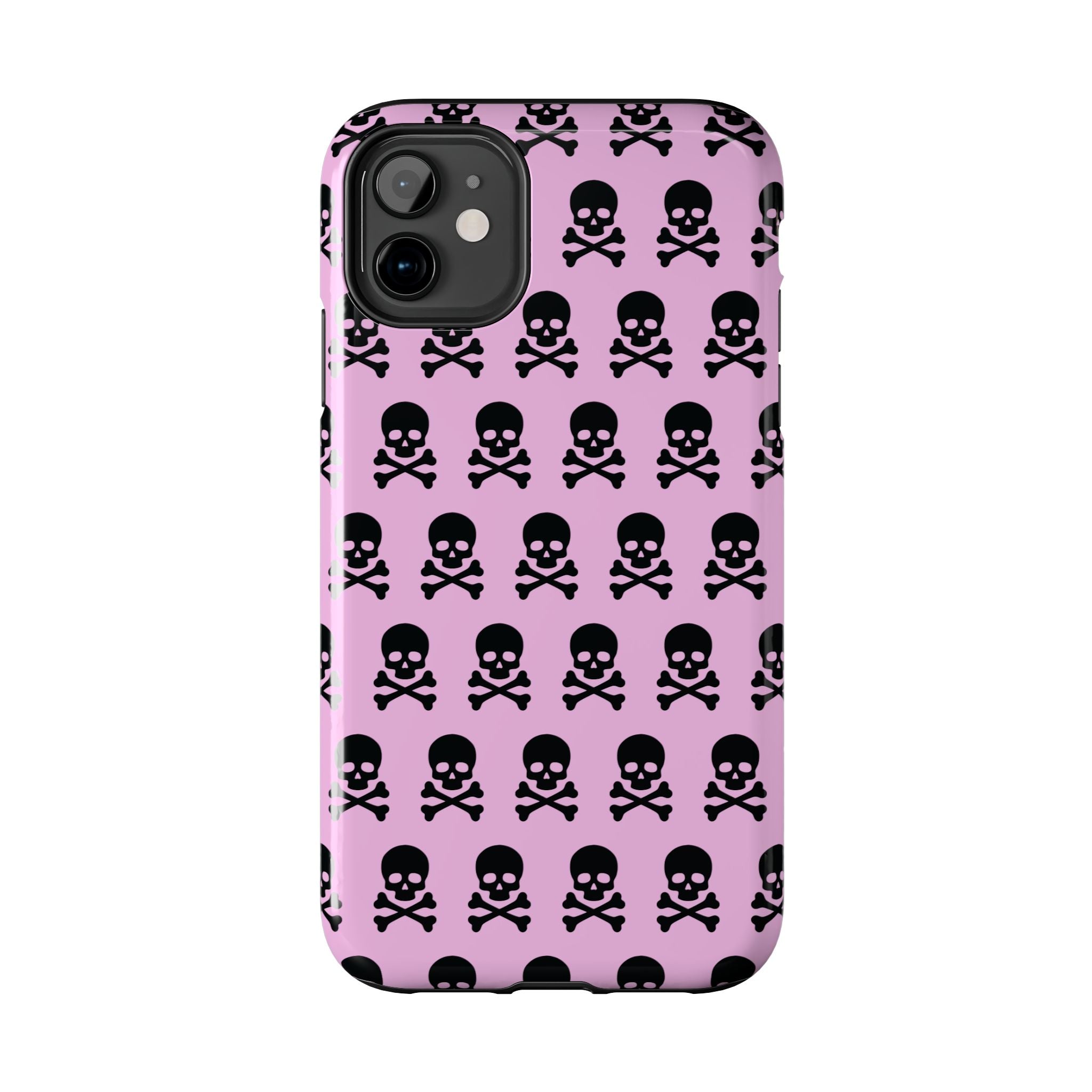 Pink Punk Skull Print Phone Case