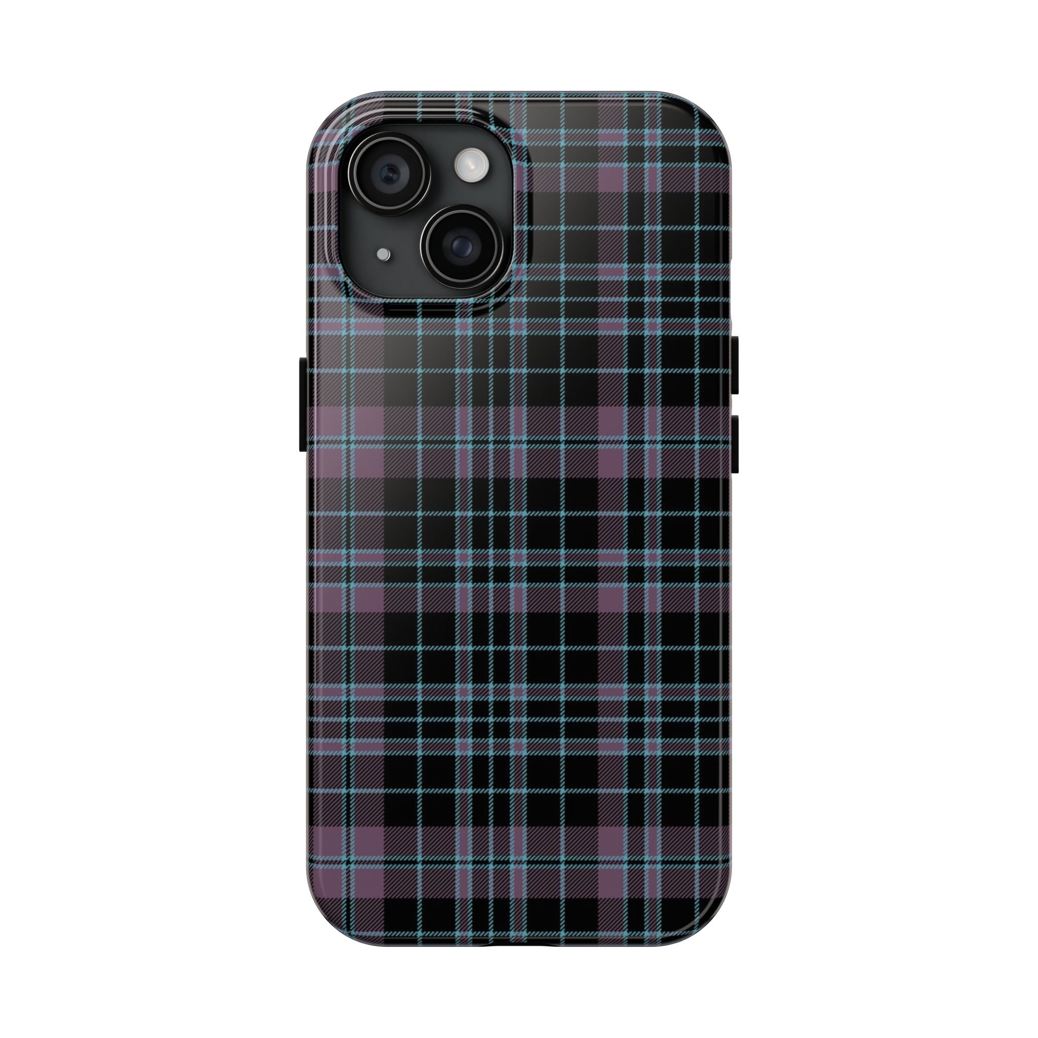Punk Purple and Blue Plaid Phone Case