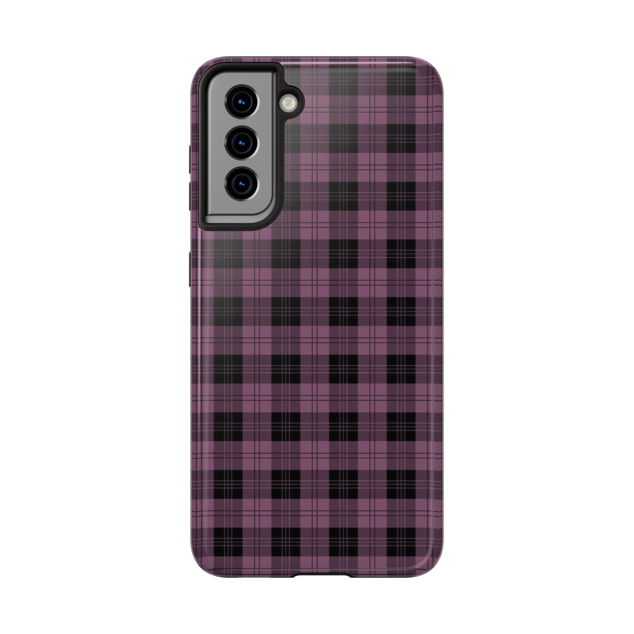 Emo Dark Pink Gingham Plaid Phone Case  - Tough Impact-Resistant Case