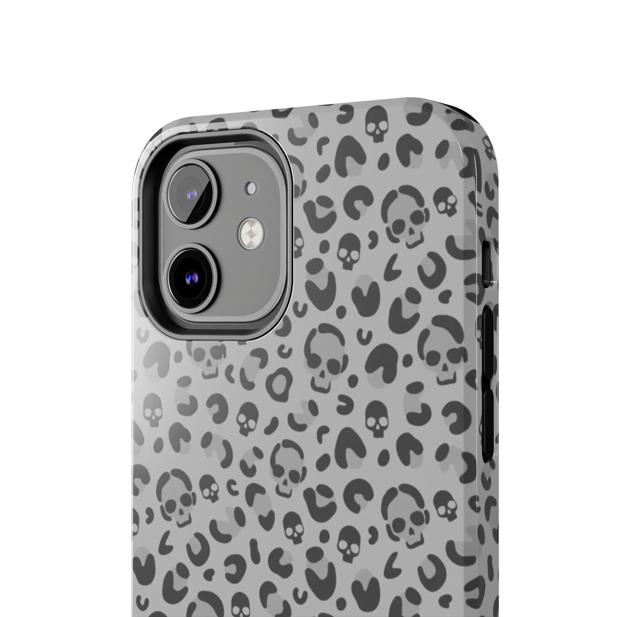Skull Cheetah Grey Leopard Phone Case