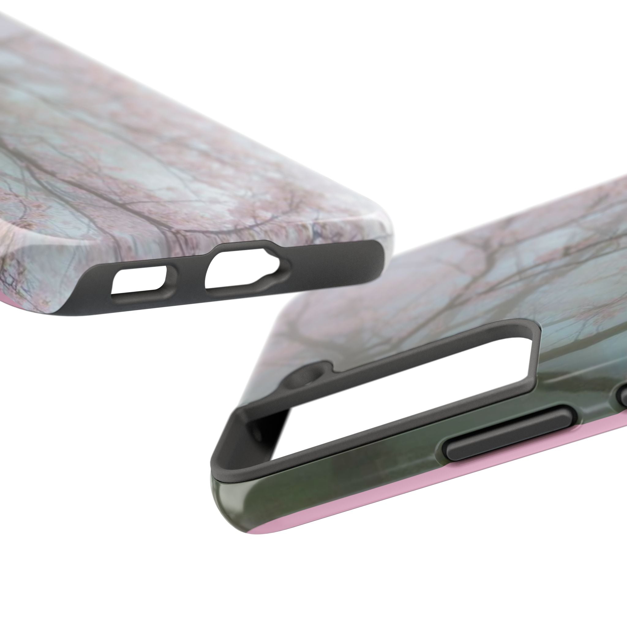 Foggy Cherry Blossom Cyber Phone Case  - Tough Impact-Resistant Case