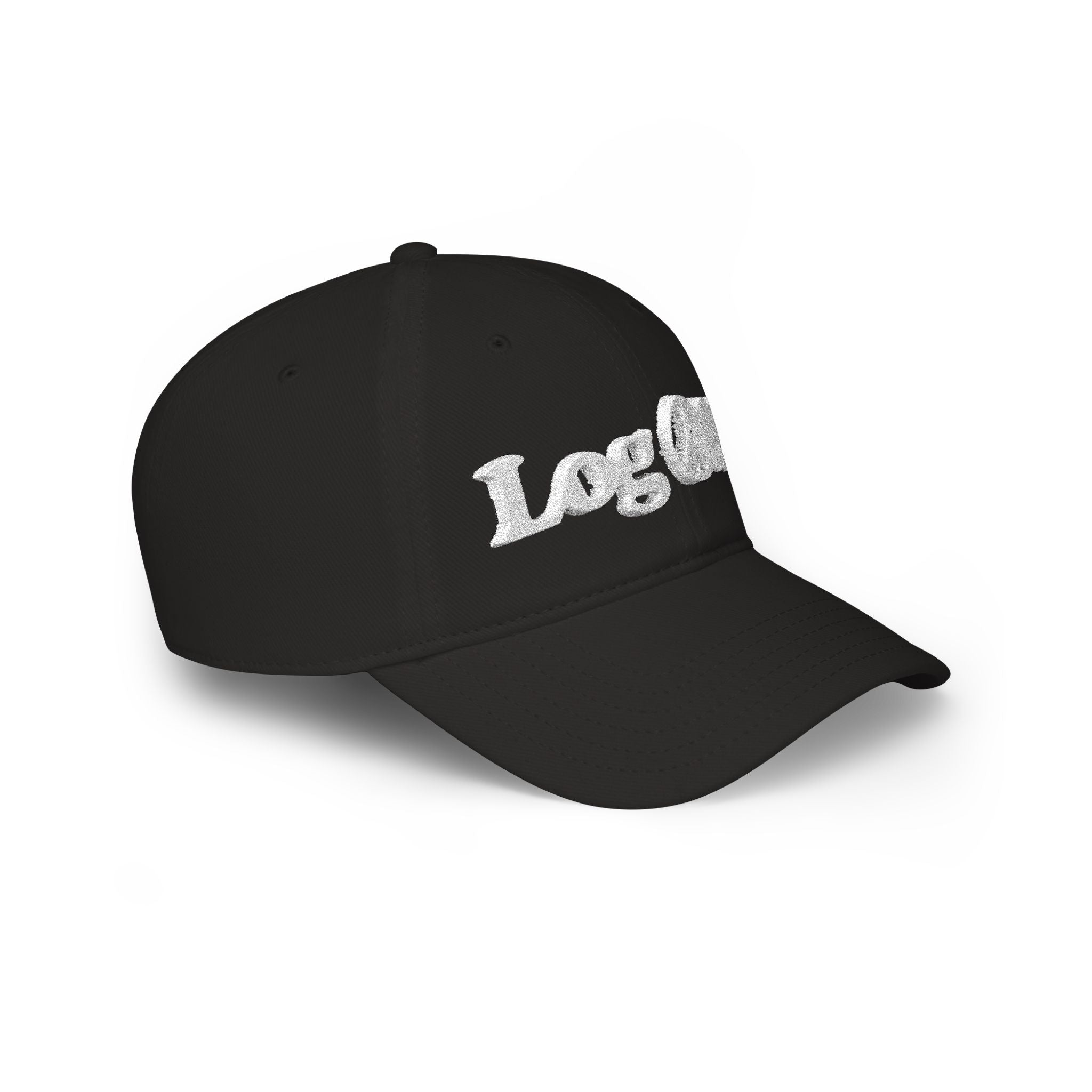 Log Off Peace Sign (White Text) Low Profile Baseball Cap