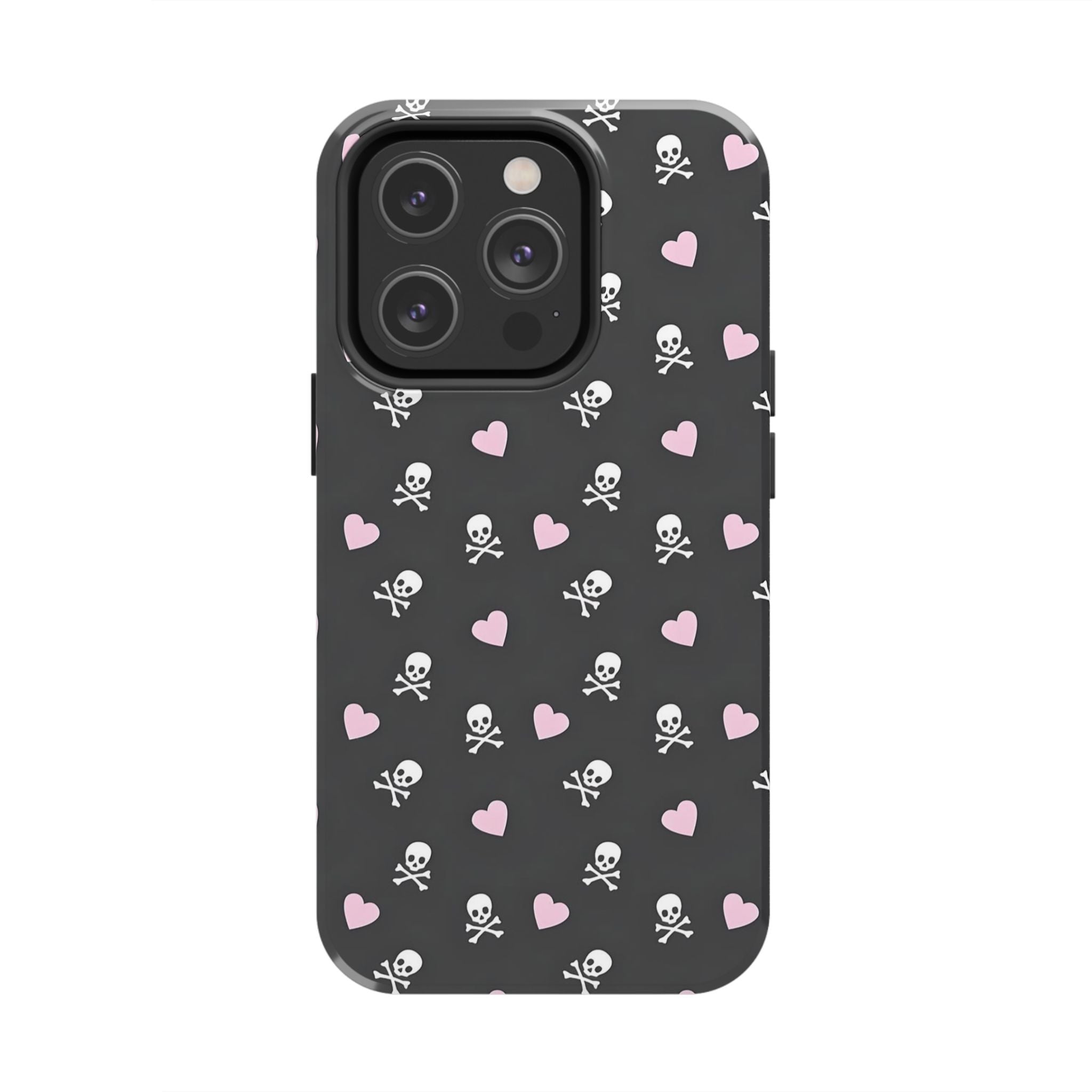 Cute Skulls and Hearts Phone Case  - Tough Impact-Resistant Case