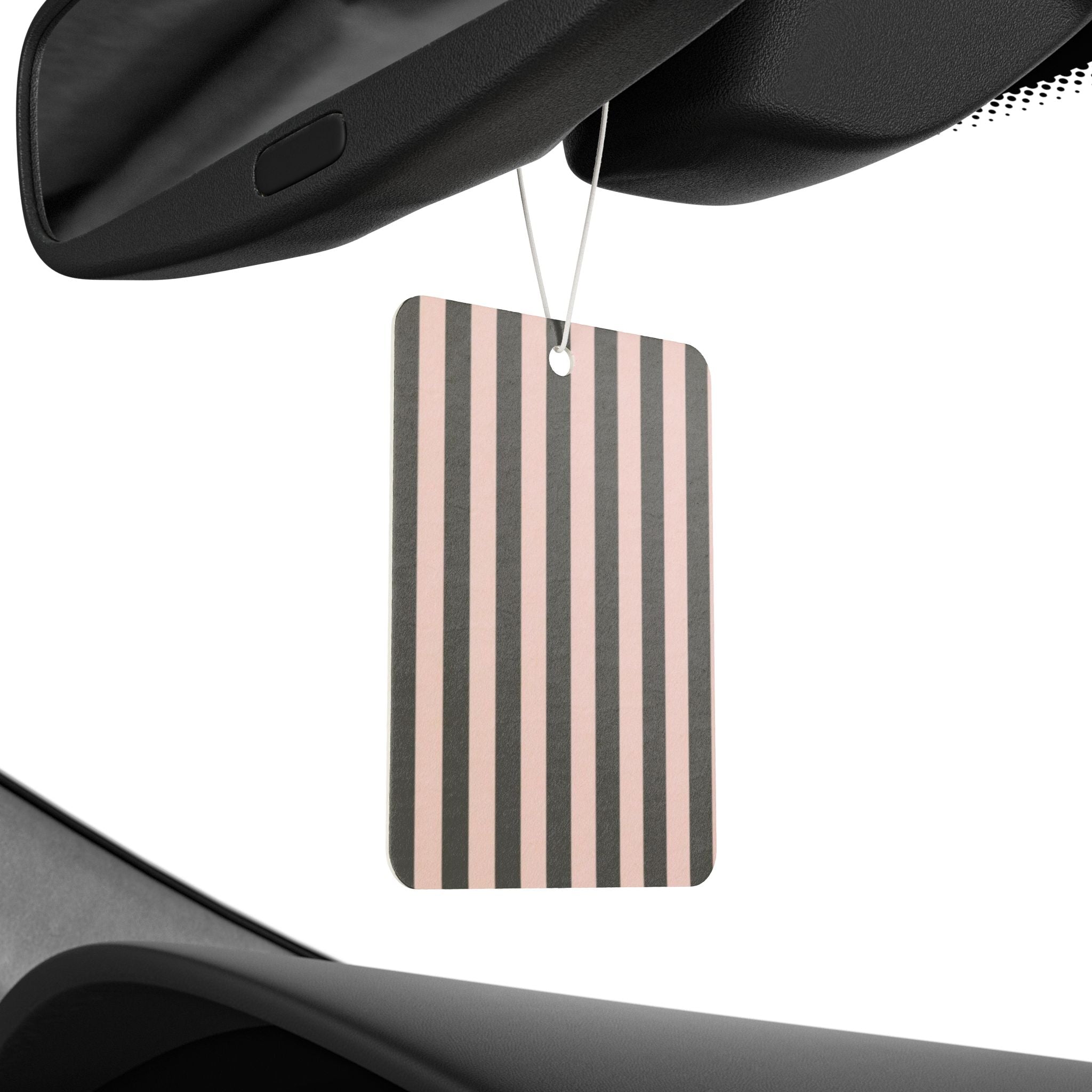 Striped Pink and Black Car Air Freshener