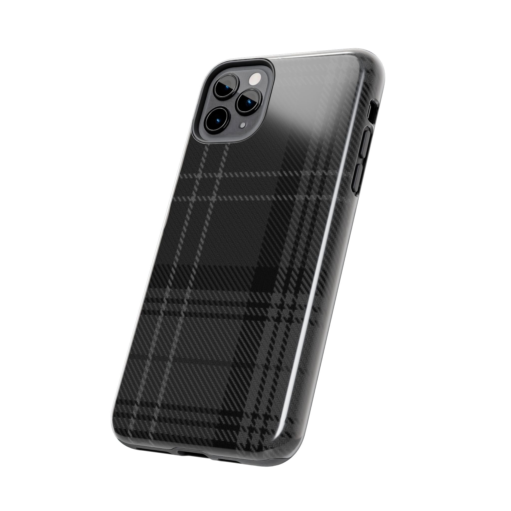Black Plaid Phone Case  - Tough Impact-Resistant Case