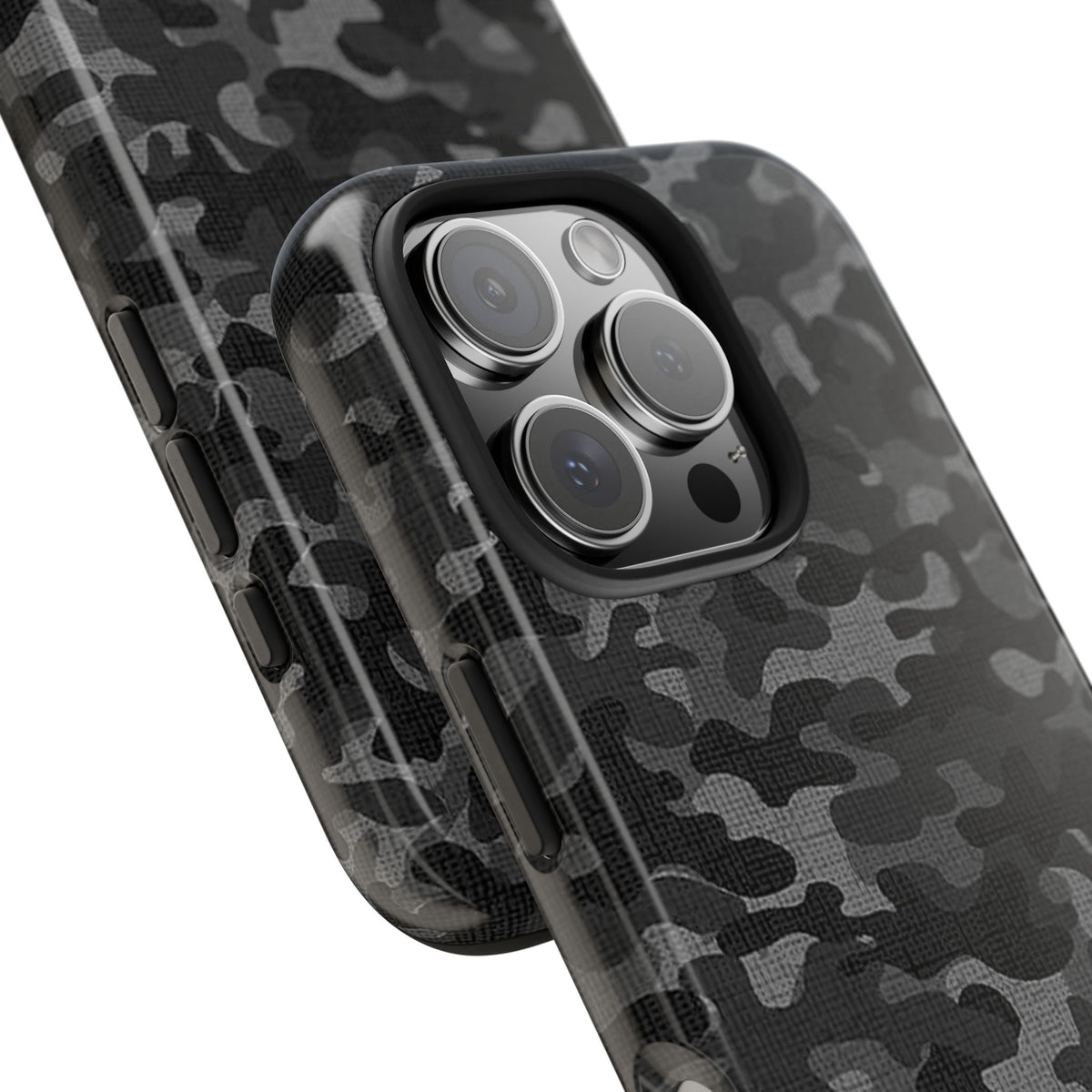 Black Camo Print Phone Case  - Tough Impact-Resistant Cases
