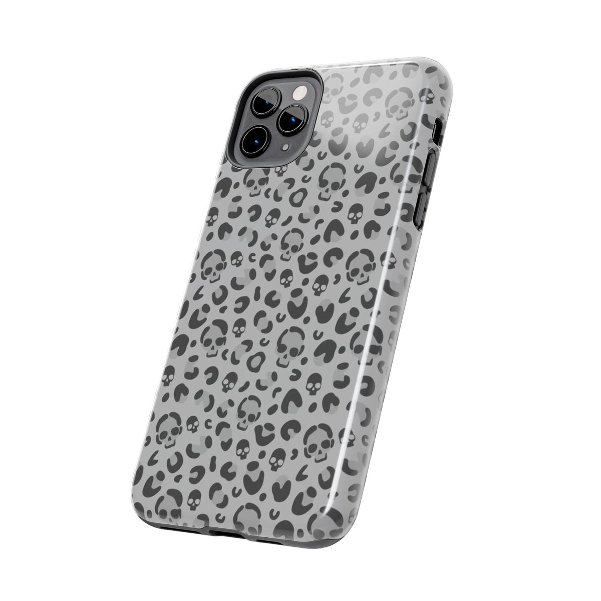 Skull Cheetah Grey Leopard Phone Case