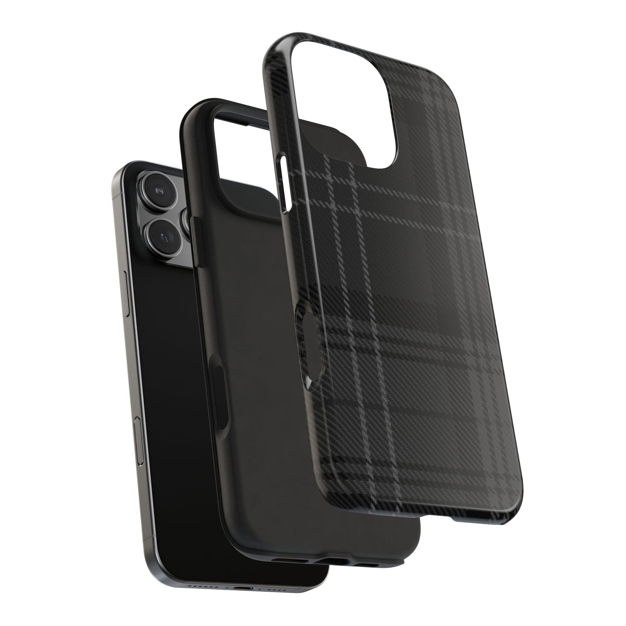 Black Plaid Phone Case  - Tough Impact-Resistant Case