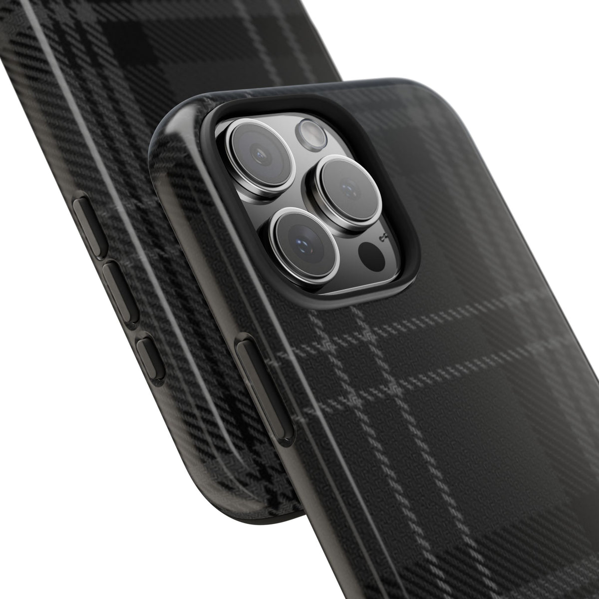 Black Plaid Gingham Phone Case