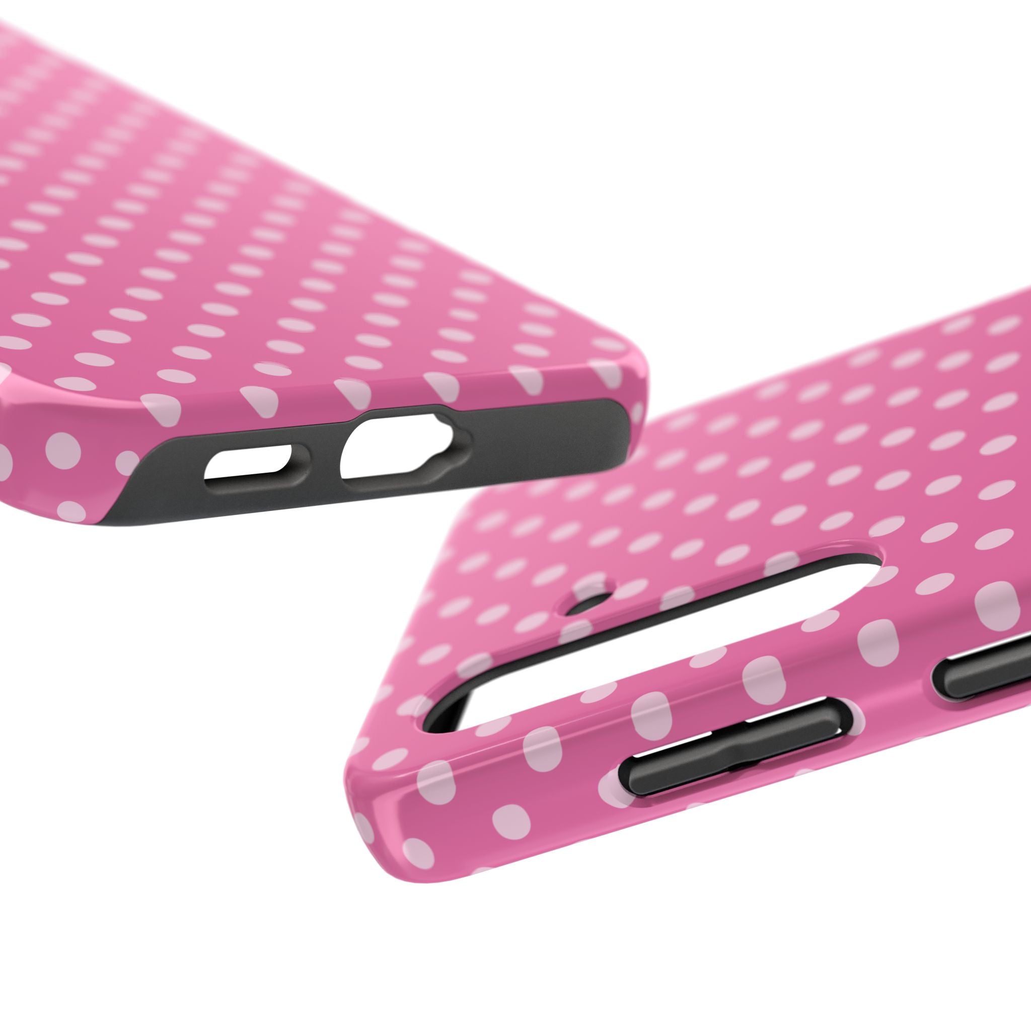 Pink on Pink Polka Dot Phone Case  - Tough Impact-Resistant Case