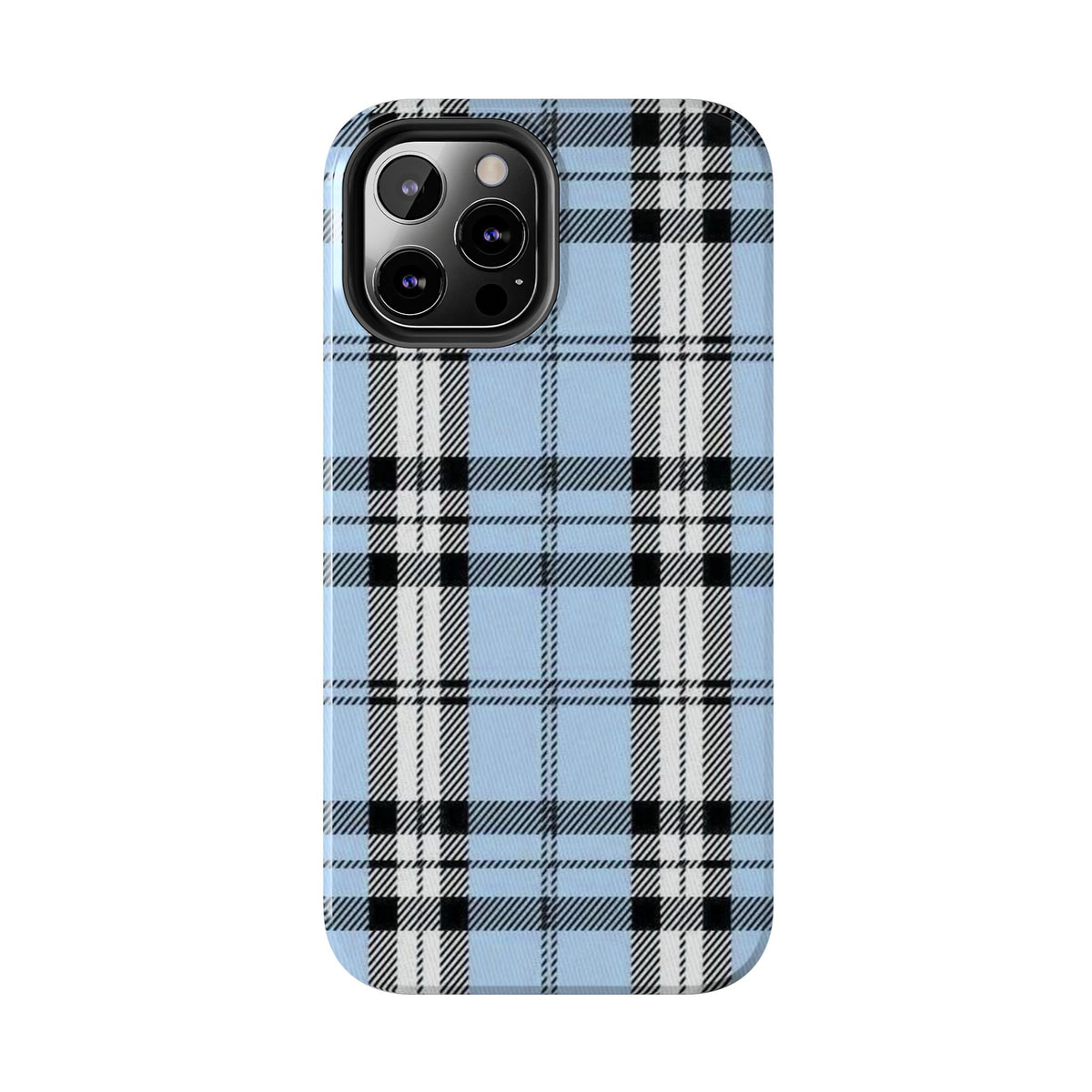 Light Baby Blue Gingham Plaid Phone Case