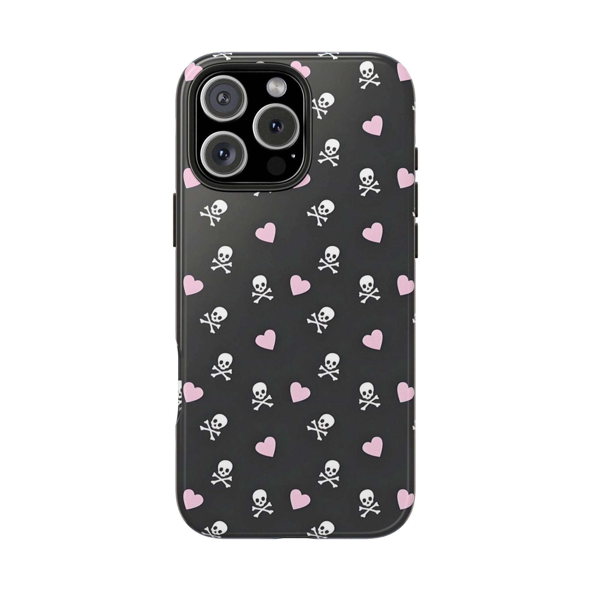 Cute Skulls and Hearts Phone Case  - Tough Impact-Resistant Case