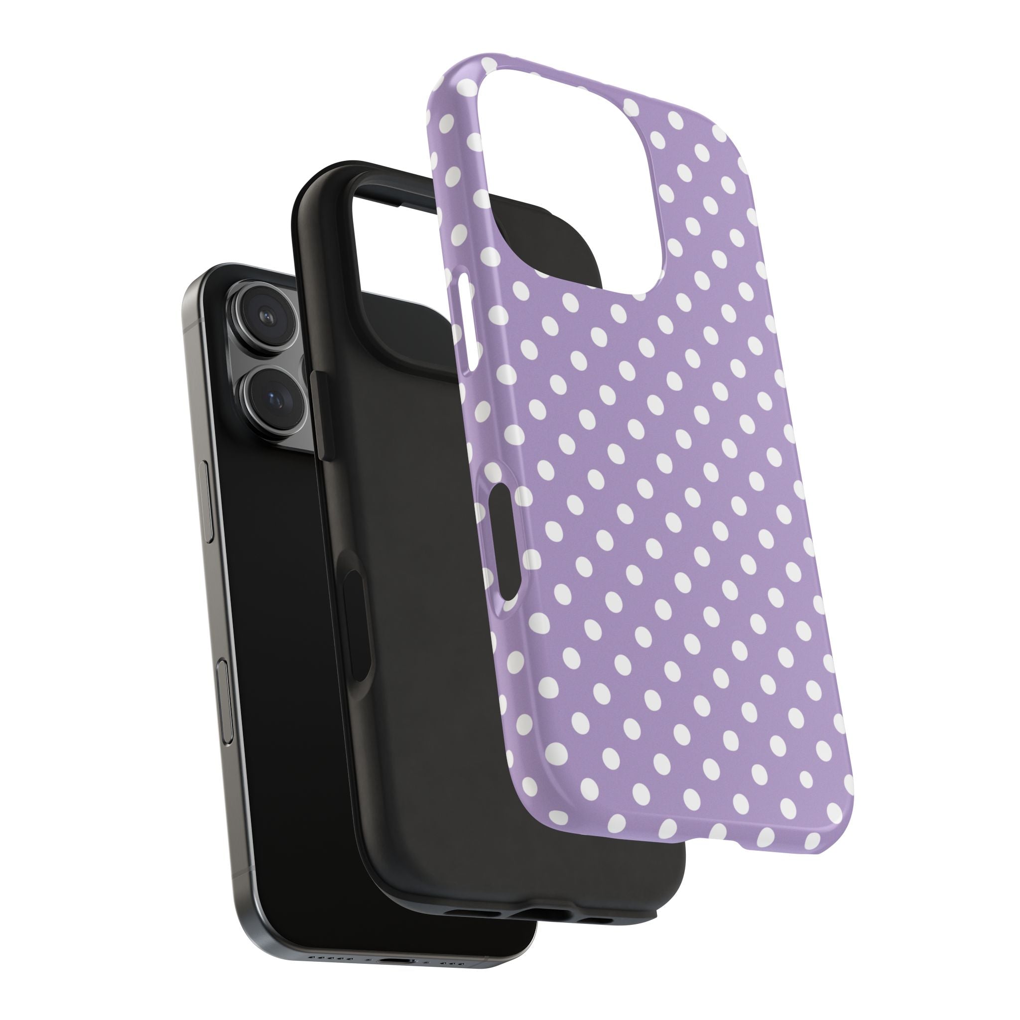 Purple Polka Dot Phone Case  - Tough Impact-Resistant Case