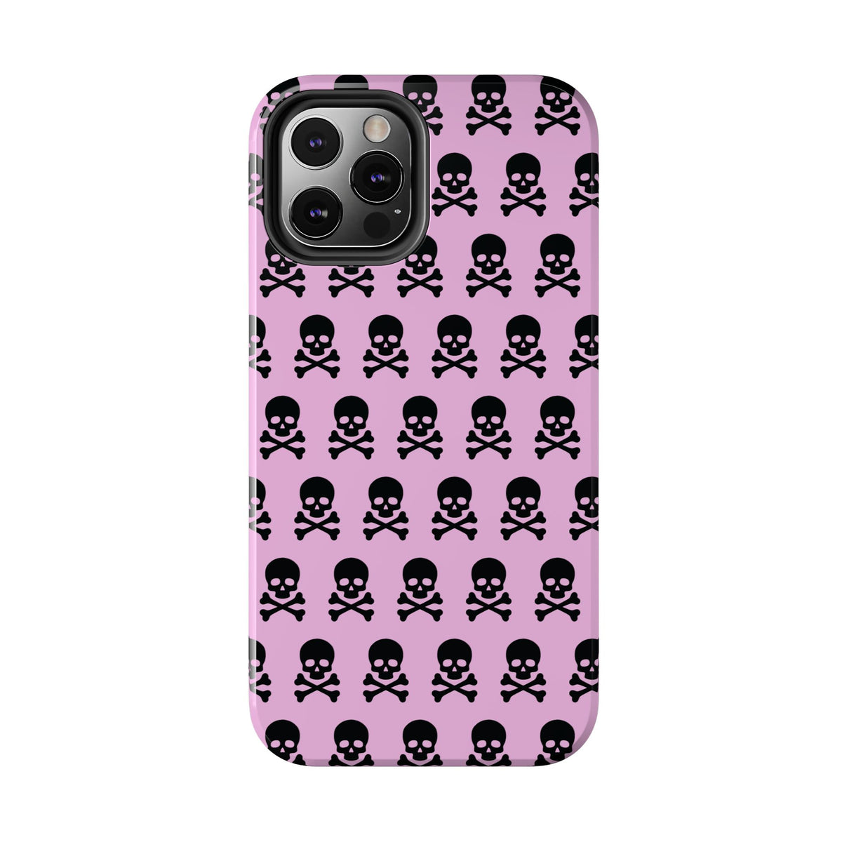 Pink Punk Skull Print Phone Case