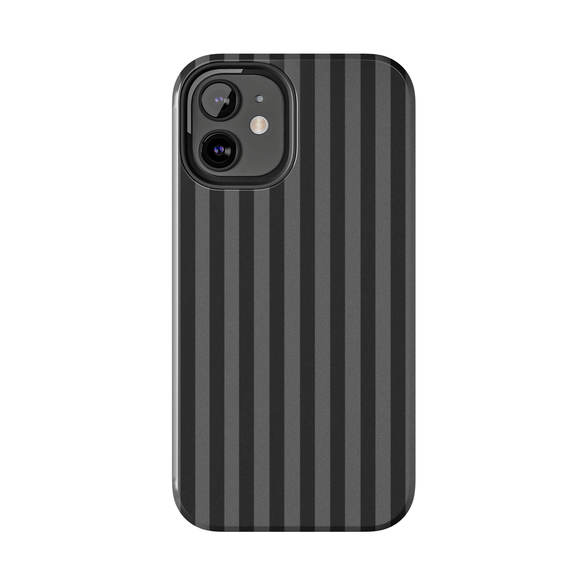Dark Grey and Black Stripes Phone Case