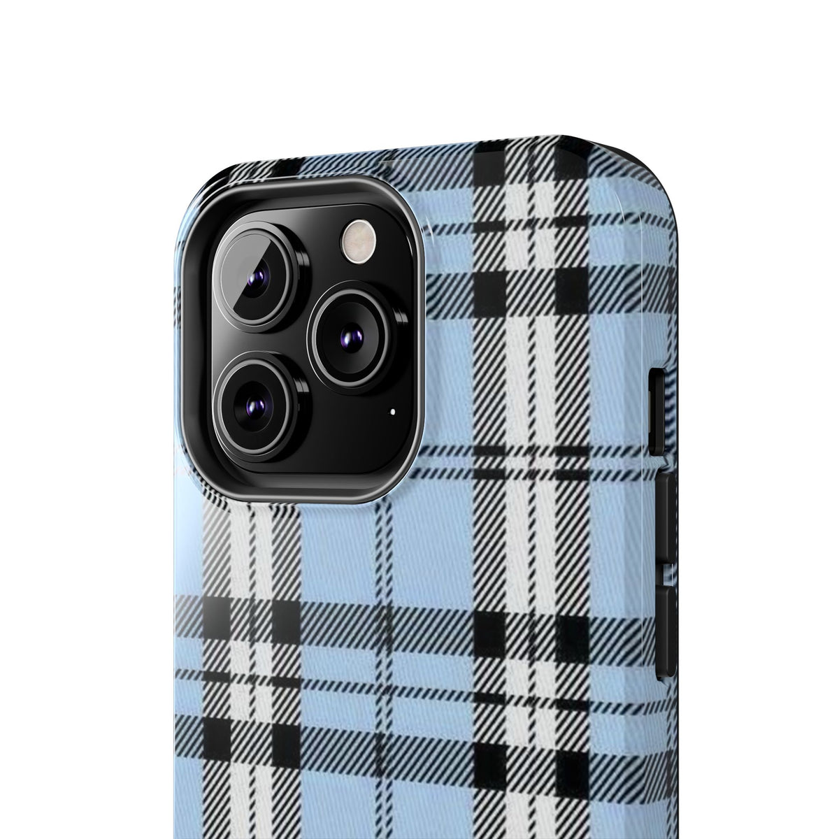 Light Baby Blue Gingham Plaid Phone Case