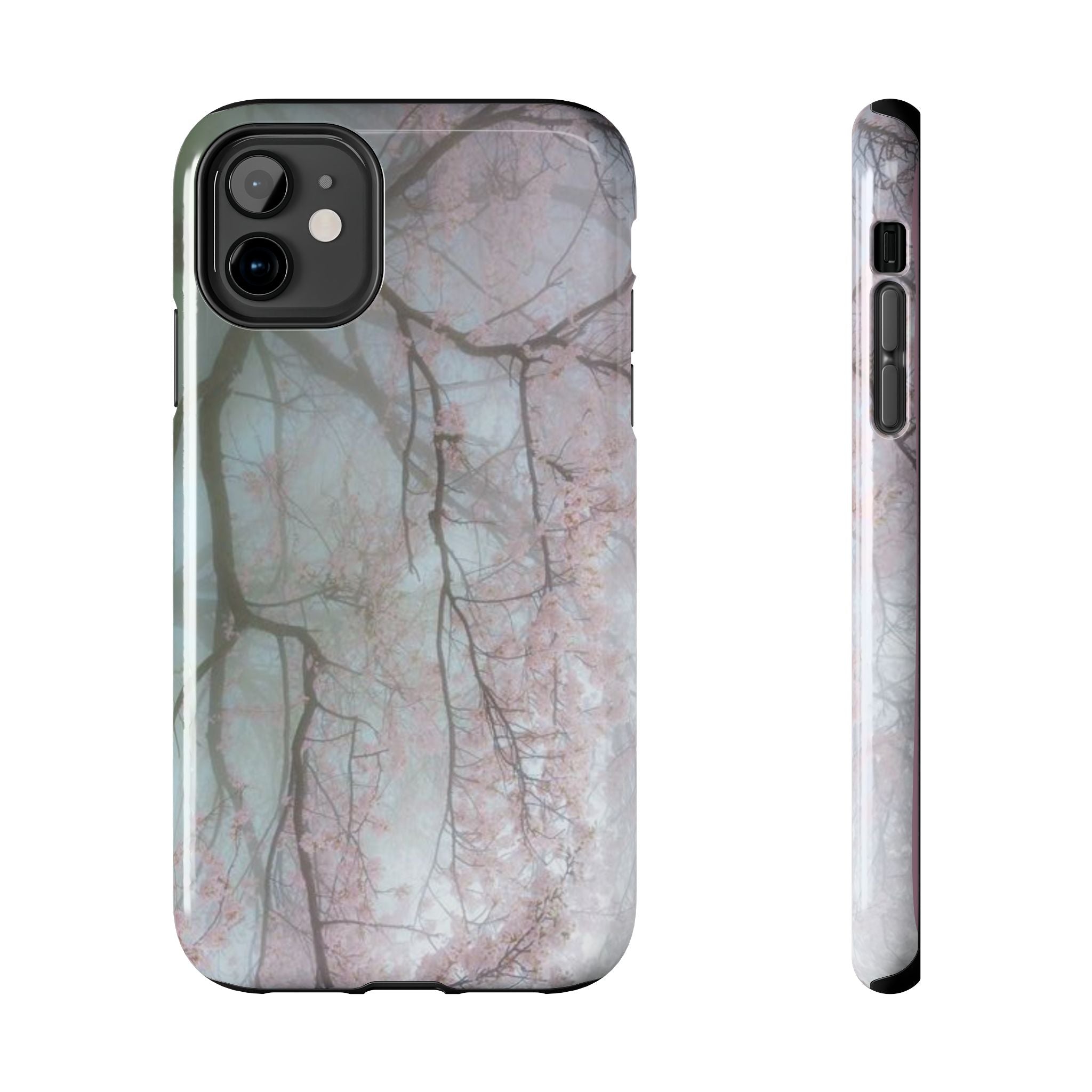 Foggy Cherry Blossom Cyber Phone Case  - Tough Impact-Resistant Case