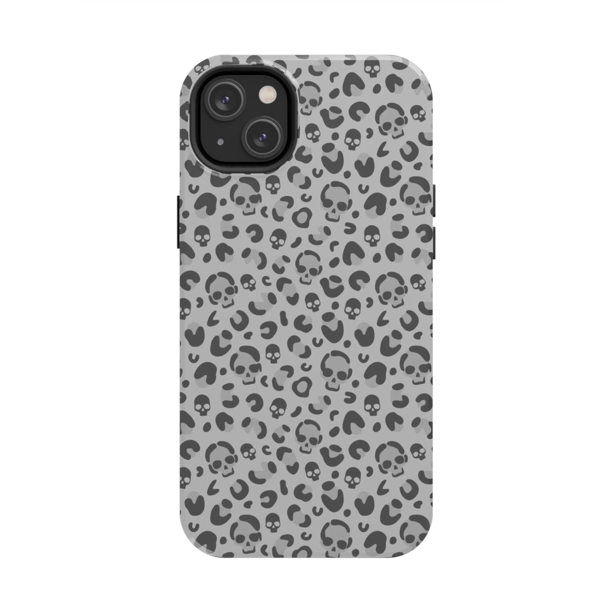 Skull Cheetah Grey Leopard Phone Case