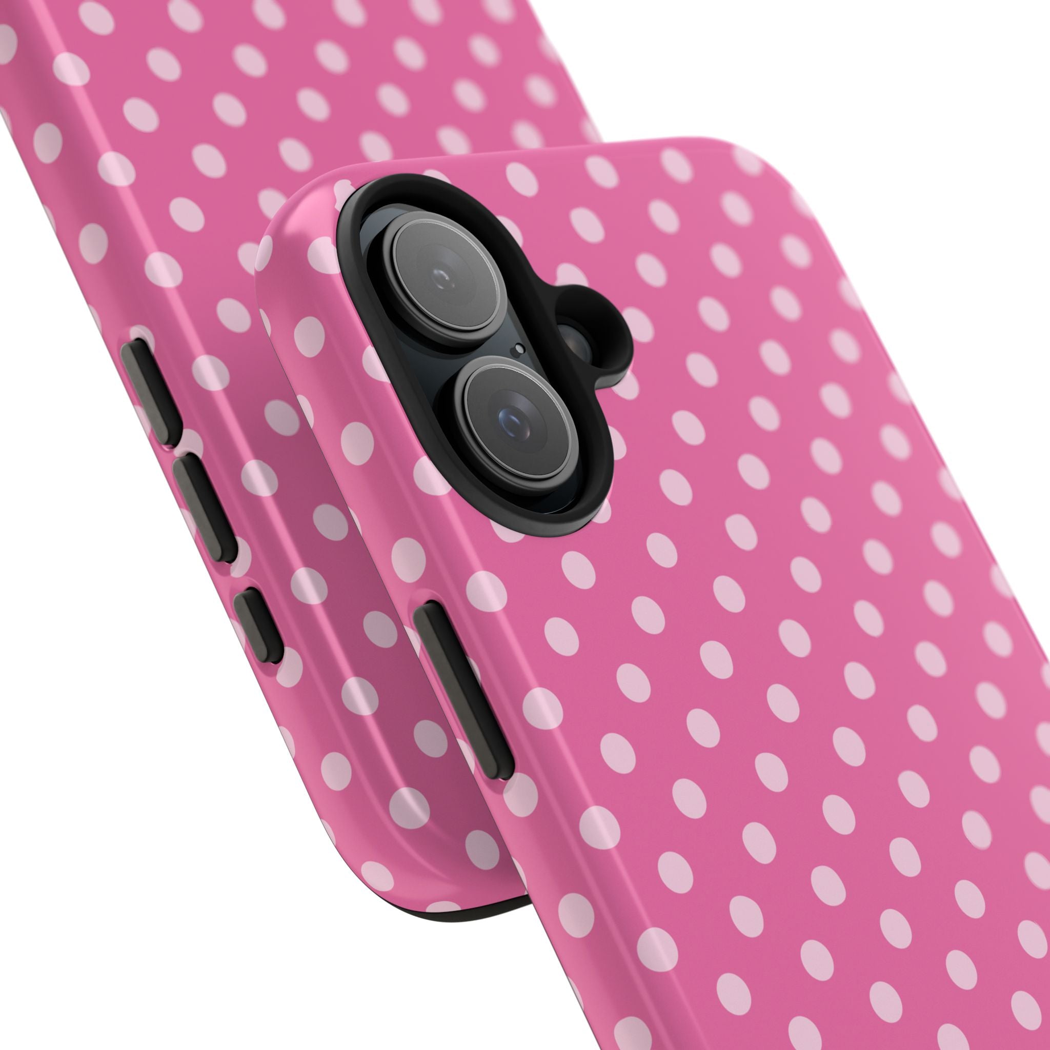 Pink on Pink Polka Dot Phone Case  - Tough Impact-Resistant Case