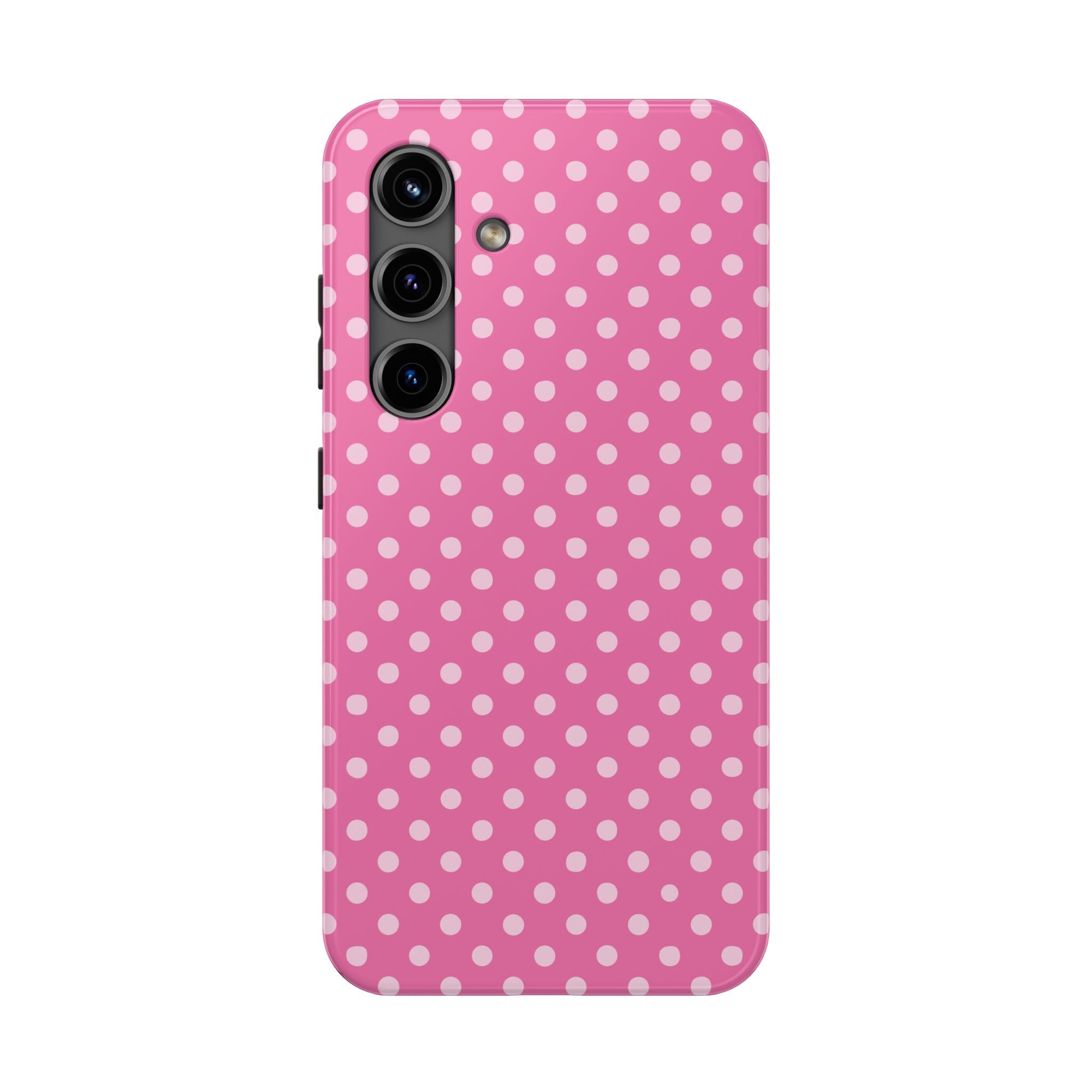 Pink on Pink Polka Dot Phone Case  - Tough Impact-Resistant Case