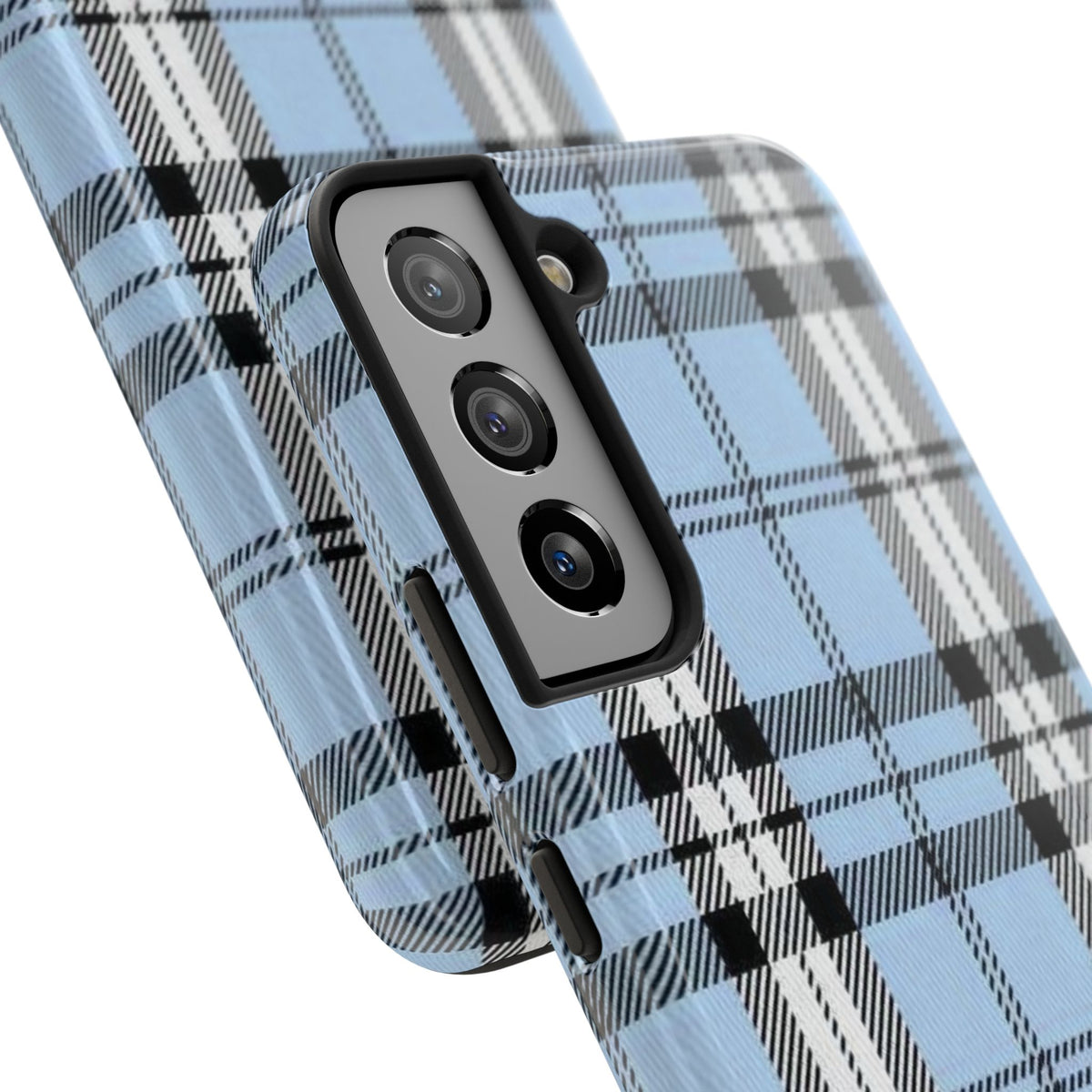 Light Baby Blue Gingham Plaid Phone Case
