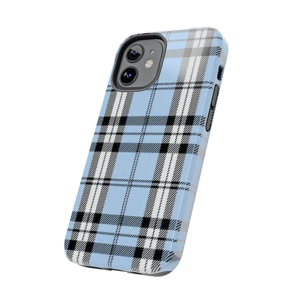 Light Baby Blue Gingham Plaid Phone Case