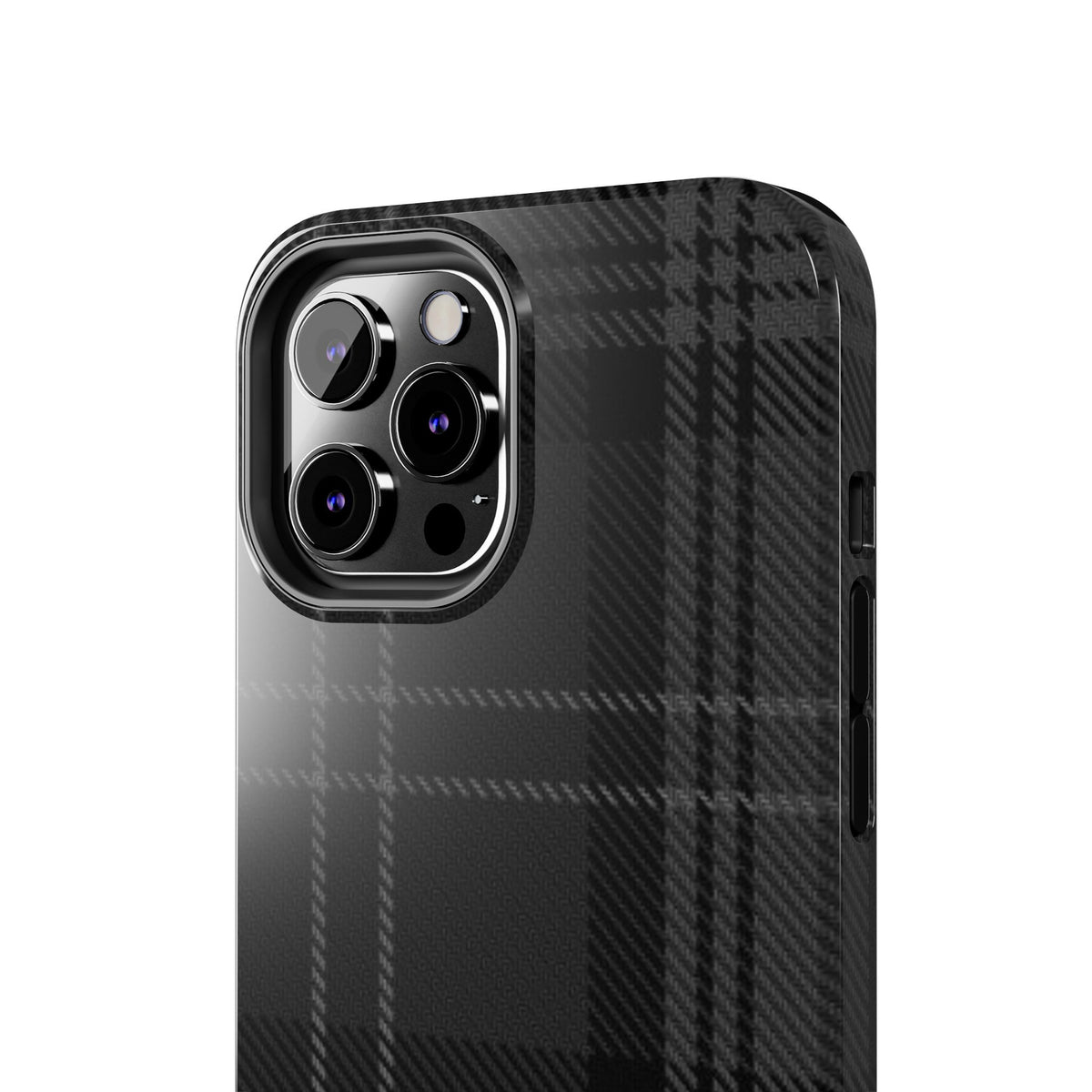 Black Plaid Gingham Phone Case