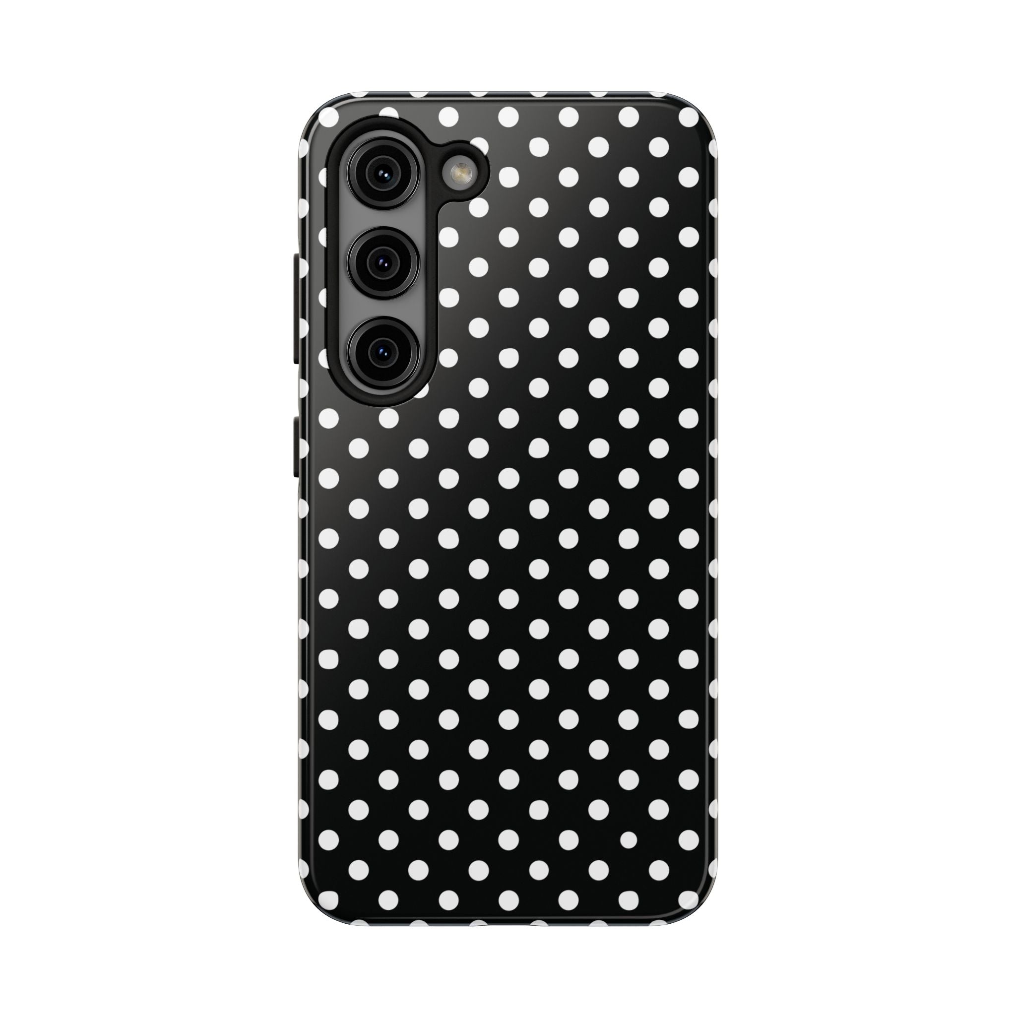 Black and White Polka Dot Phone Case  - Tough Impact-Resistant Case