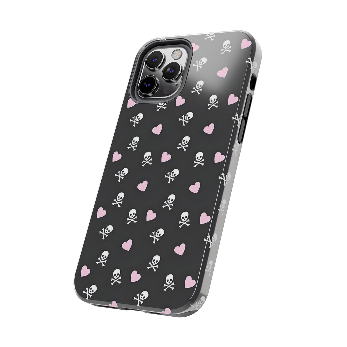 Cute Skulls and Hearts Phone Case  - Tough Impact-Resistant Case