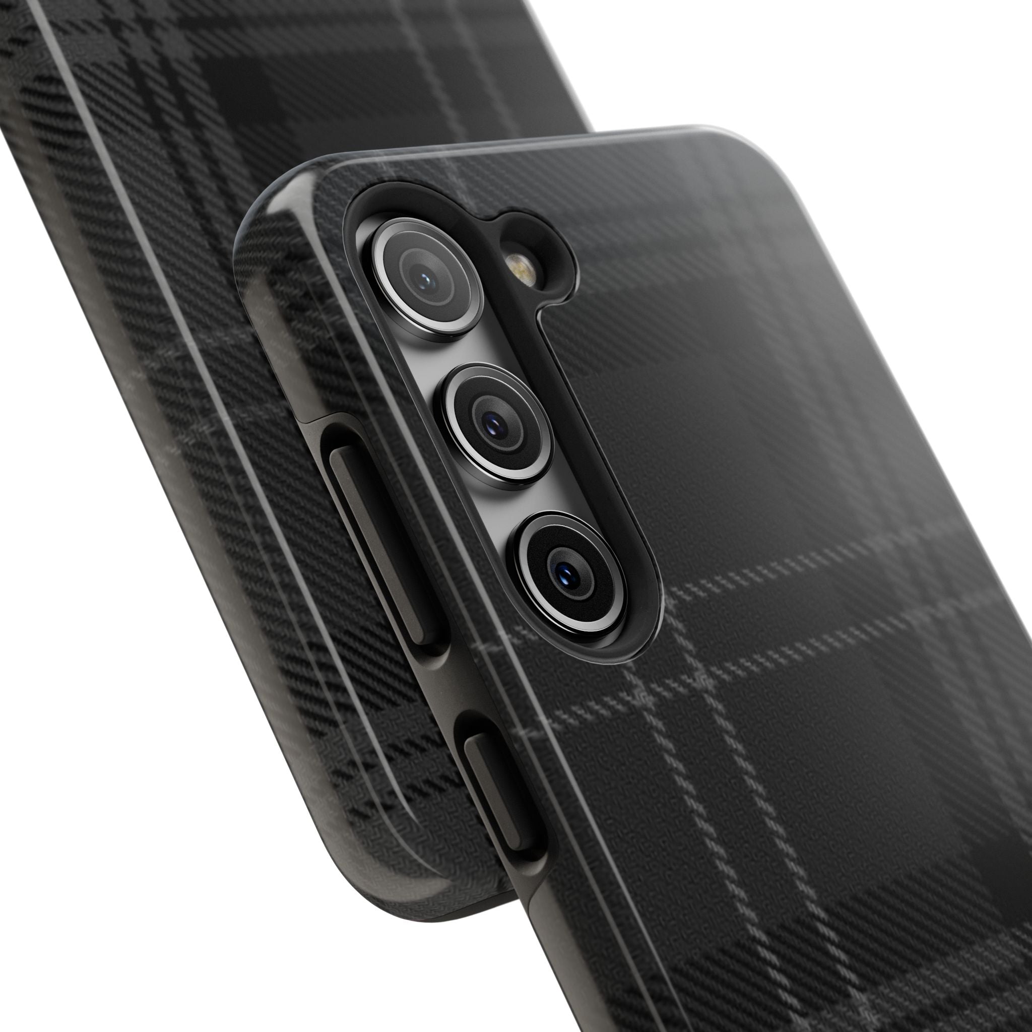 Black Plaid Phone Case  - Tough Impact-Resistant Case