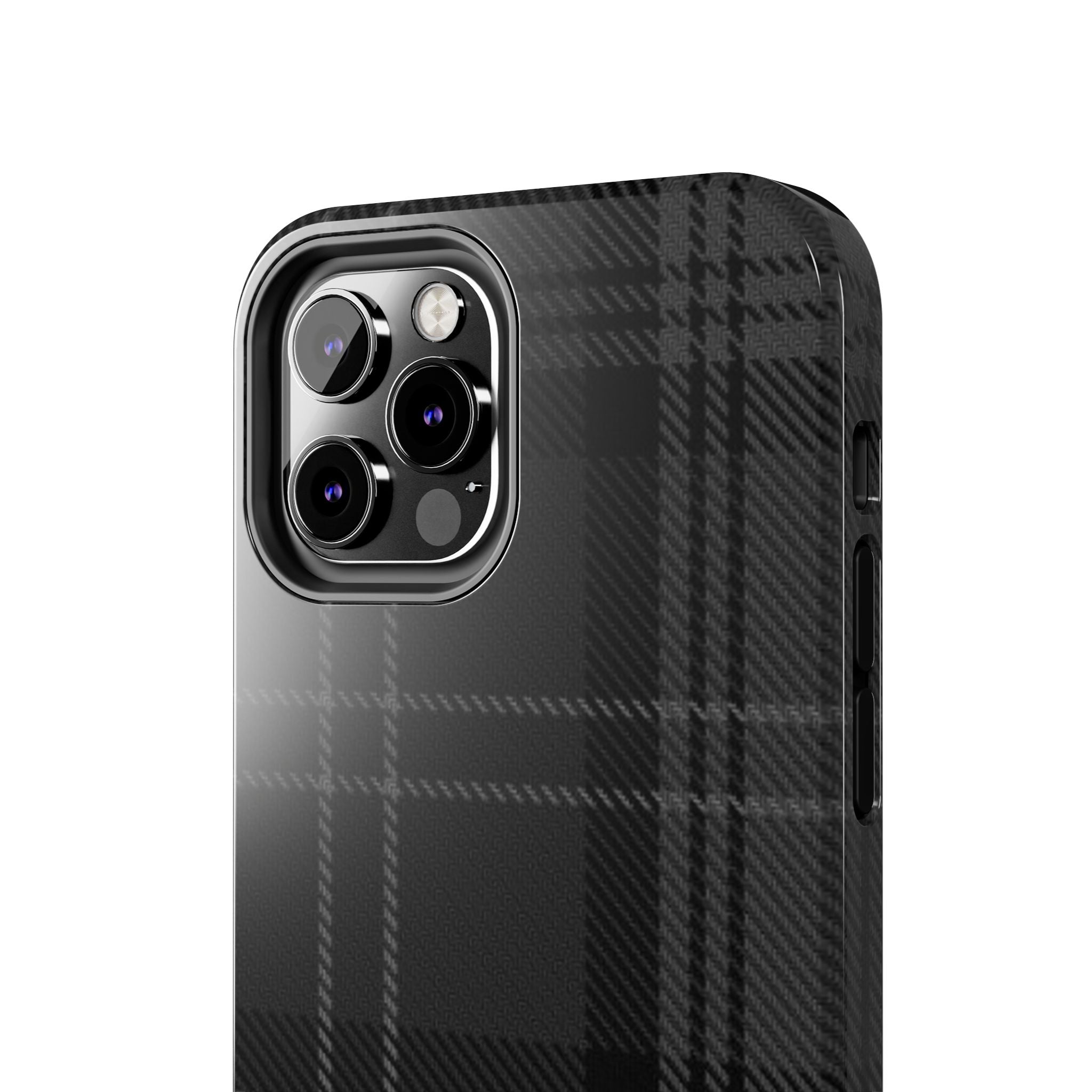 Black Plaid Phone Case  - Tough Impact-Resistant Case