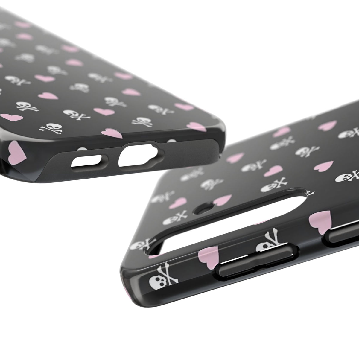 Cute Skulls and Hearts Phone Case  - Tough Impact-Resistant Case