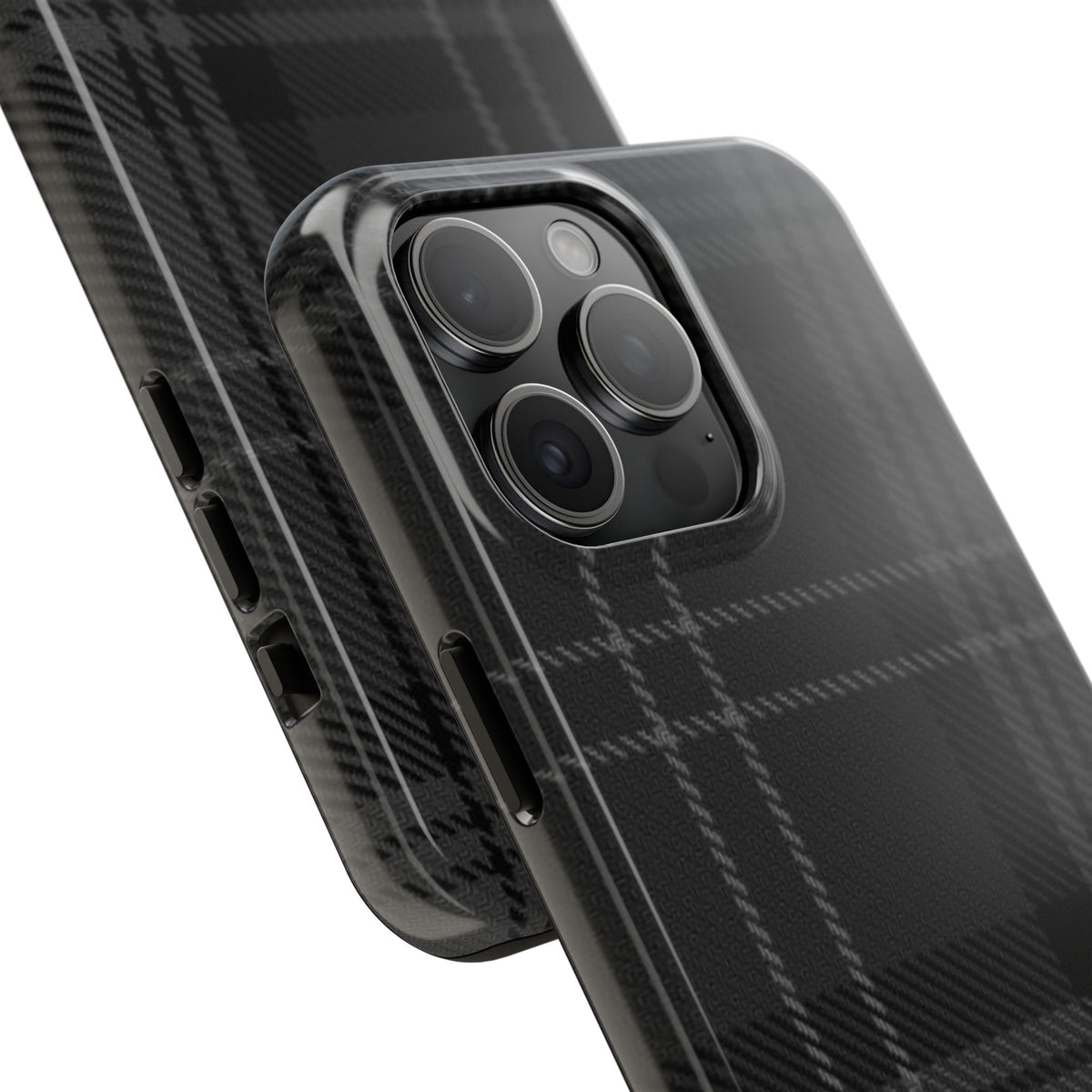 Black Plaid Gingham Phone Case