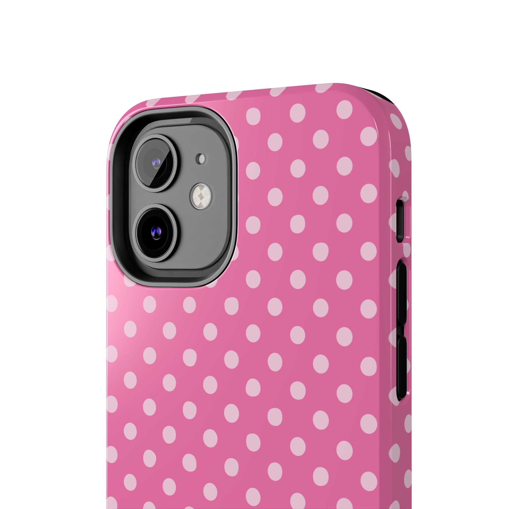 Pink on Pink Polka Dot Phone Case  - Tough Impact-Resistant Case