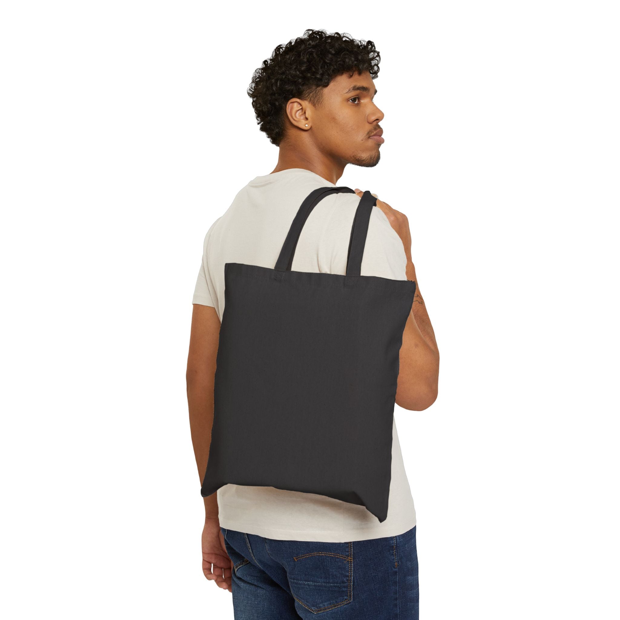 NO WAR JUST PEACE Cotton Canvas Tote Bag