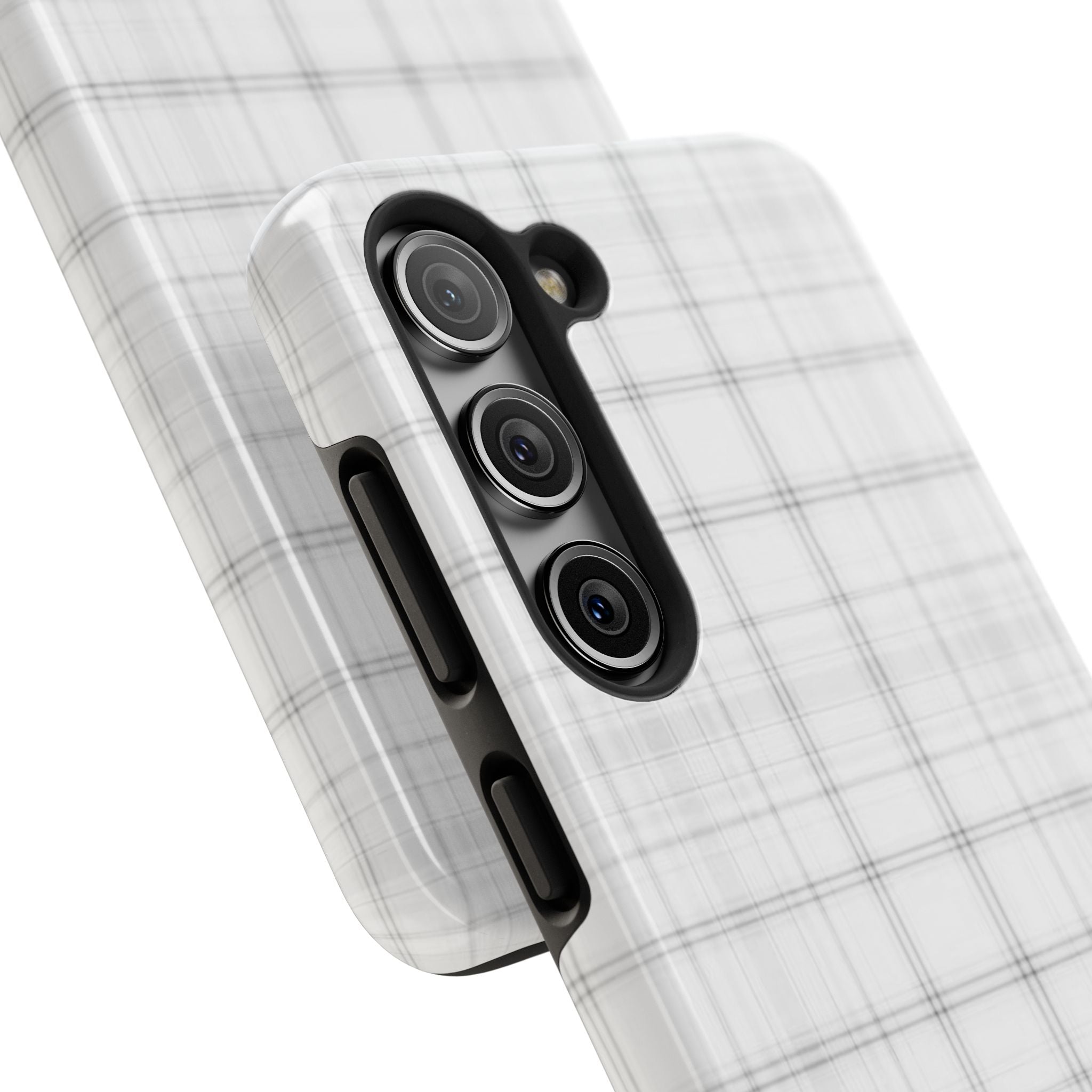White Gingham Phone Case