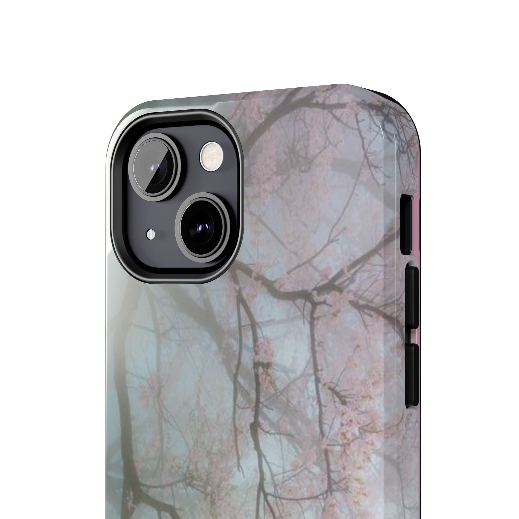 Foggy Cherry Blossom Cyber Phone Case  - Tough Impact-Resistant Case