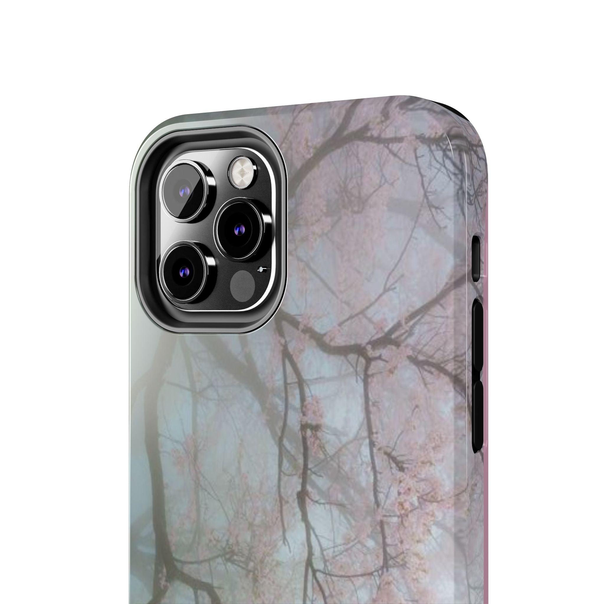 Foggy Cherry Blossom Cyber Phone Case  - Tough Impact-Resistant Case