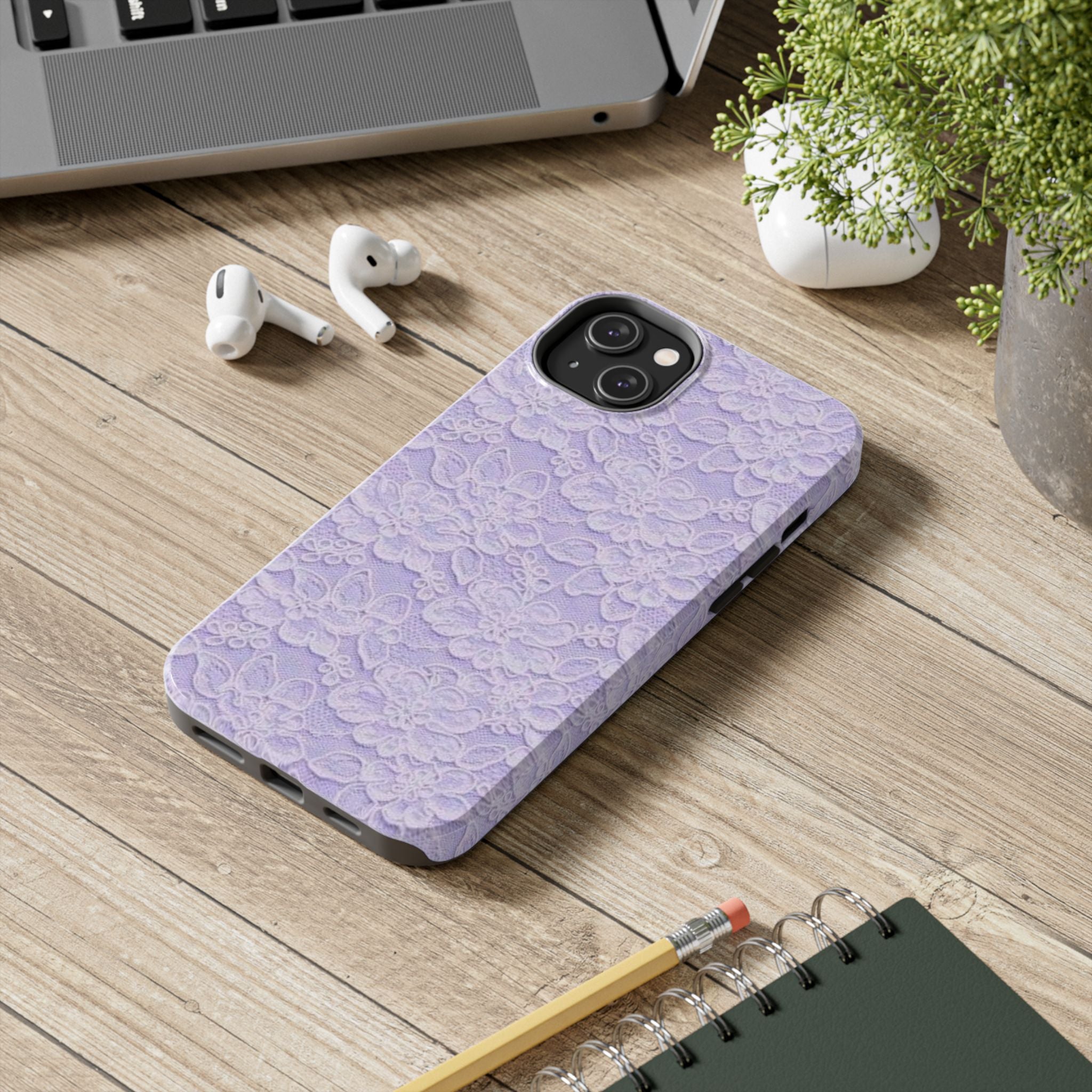 Purple Lace Cute Coquette Phone Case