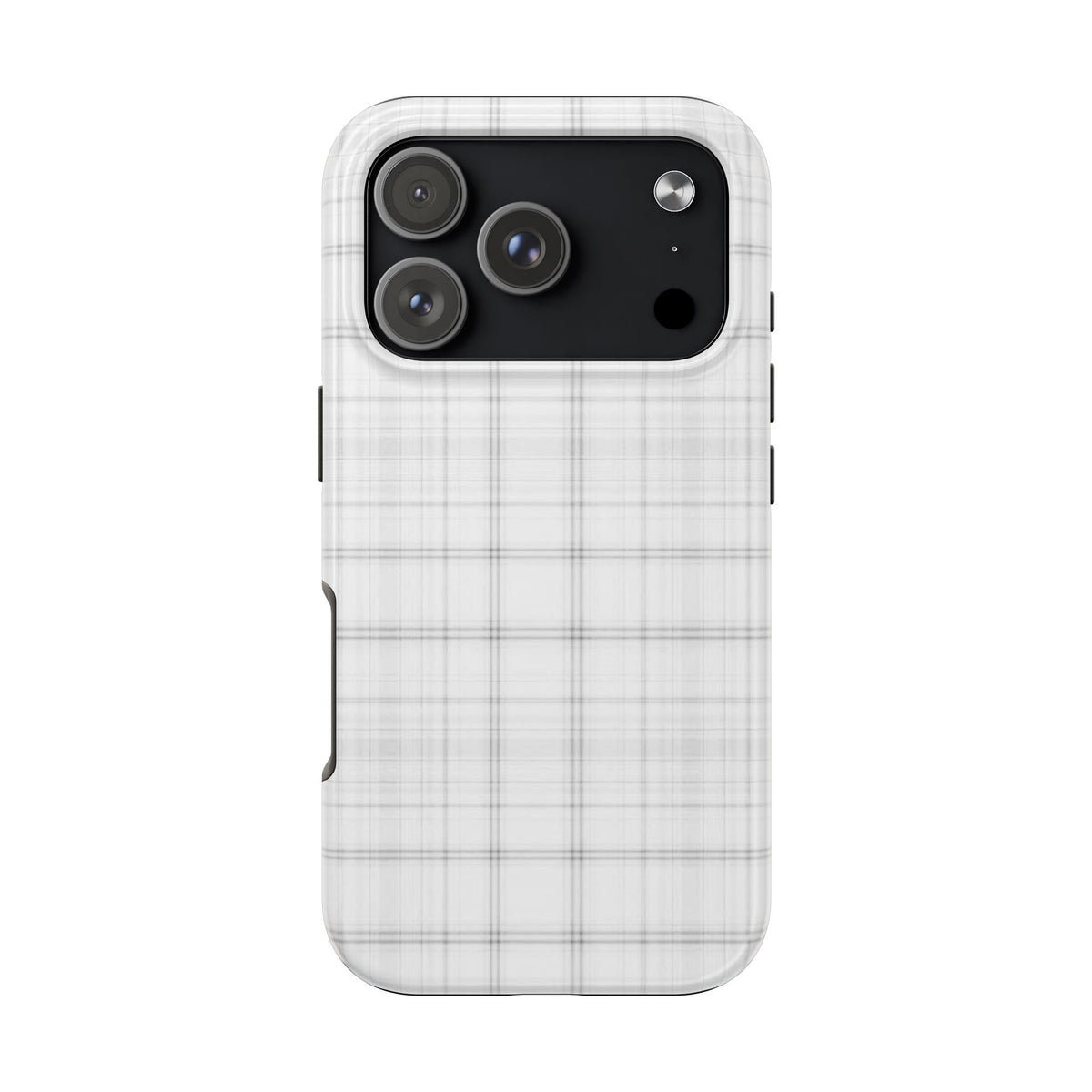 White Gingham Phone Case