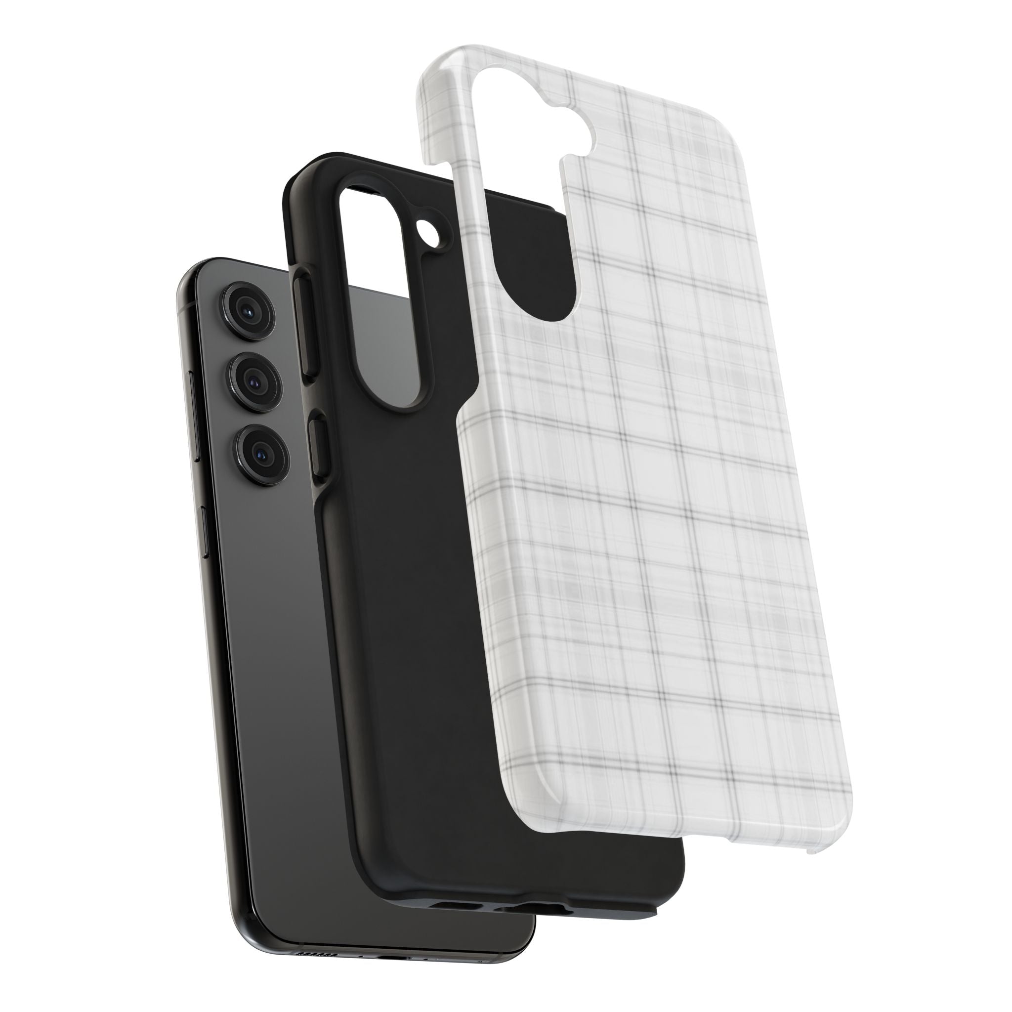White Gingham Phone Case