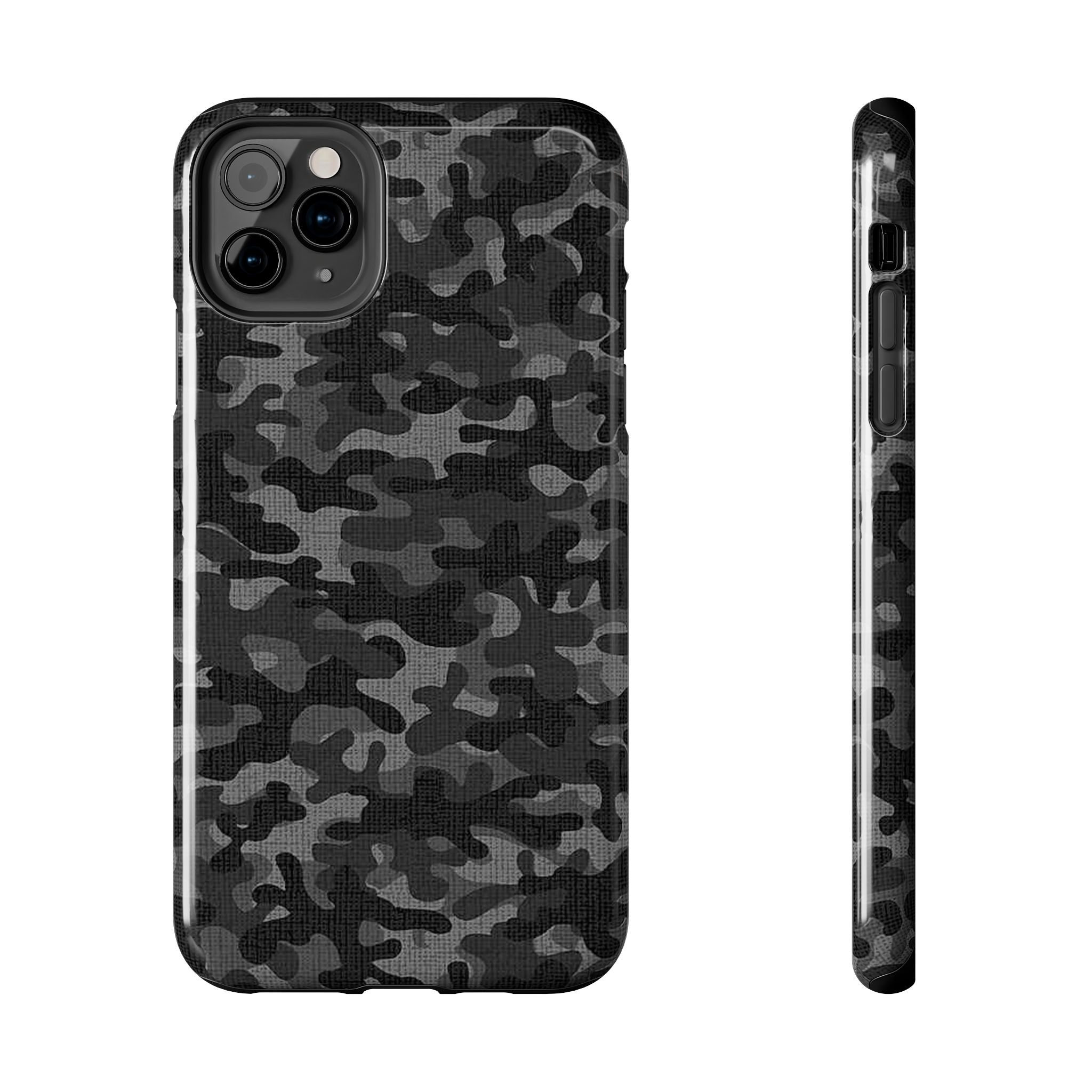 Black Camo Print Phone Case  - Tough Impact-Resistant Cases