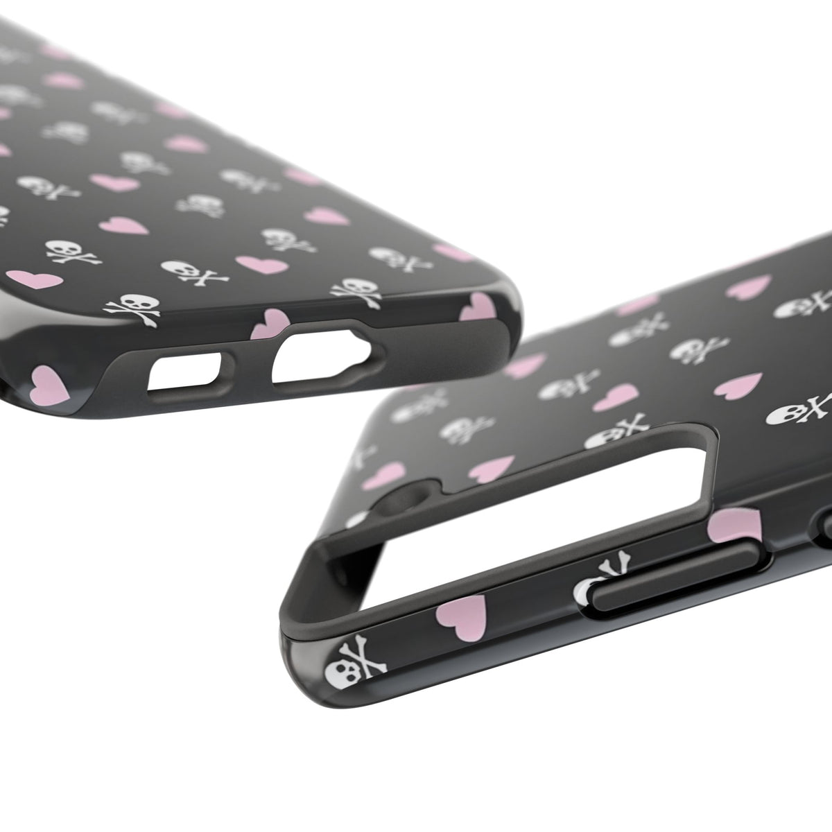 Cute Skulls and Hearts Phone Case  - Tough Impact-Resistant Case