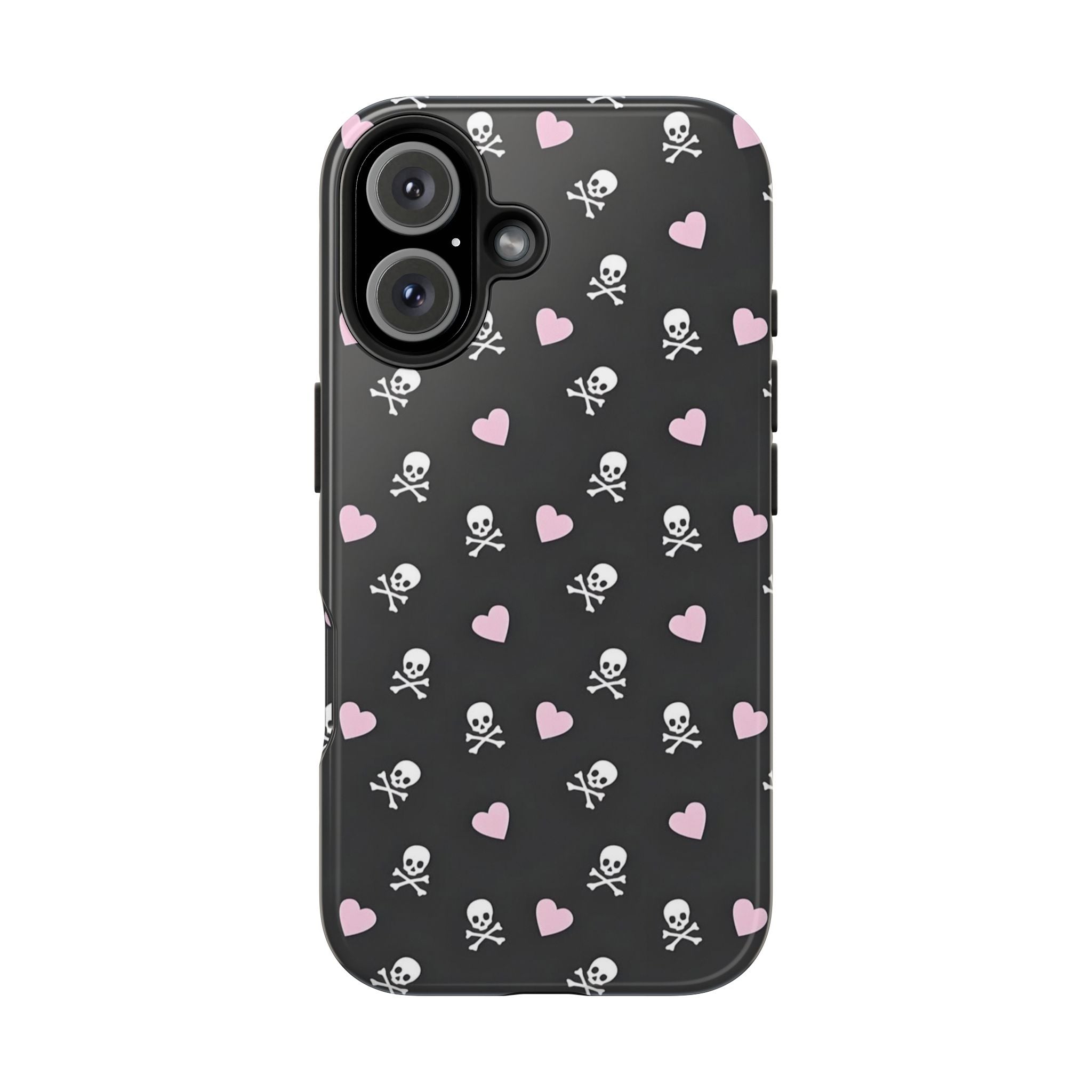 Cute Skulls and Hearts Phone Case  - Tough Impact-Resistant Case