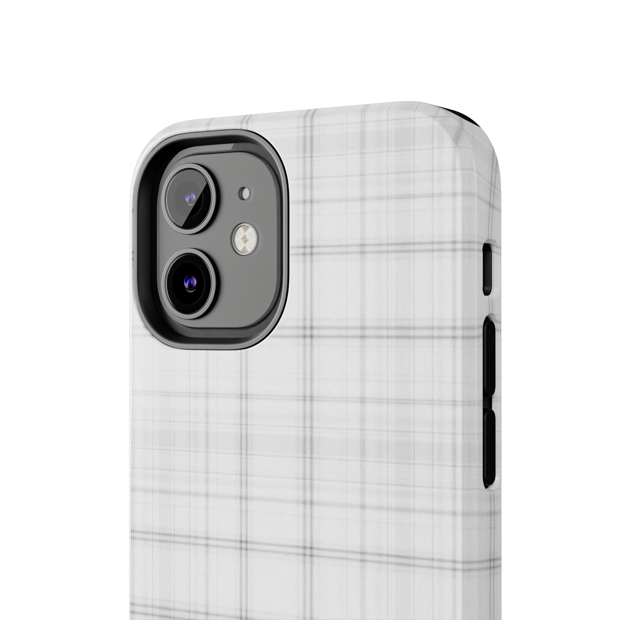 White Gingham Phone Case